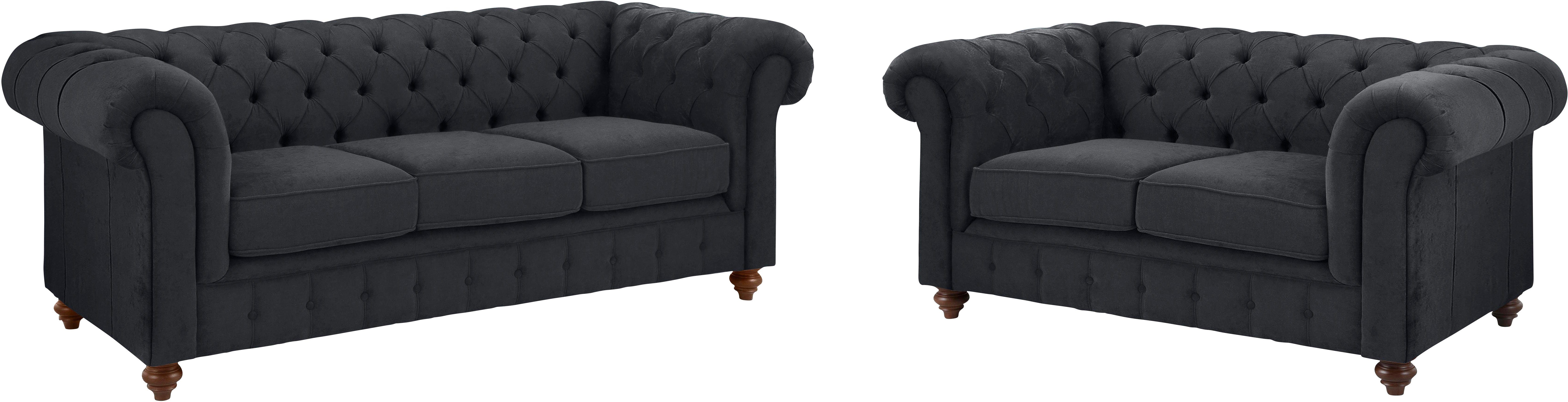 Home affaire Zithoek CHESTERFIELD hoogwaardige knoopdetails, bestaande uit 2- en 3-zitsbank (2-delig)