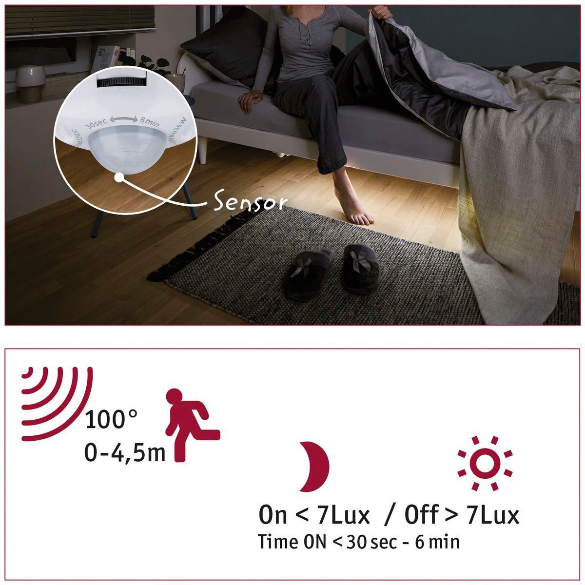 Paulmann Led-strepen MaxLED 250 Comfort Set voor Tweepersoonsbed 1m 2700K 2x4W 24VA Zilver (2 stuks)