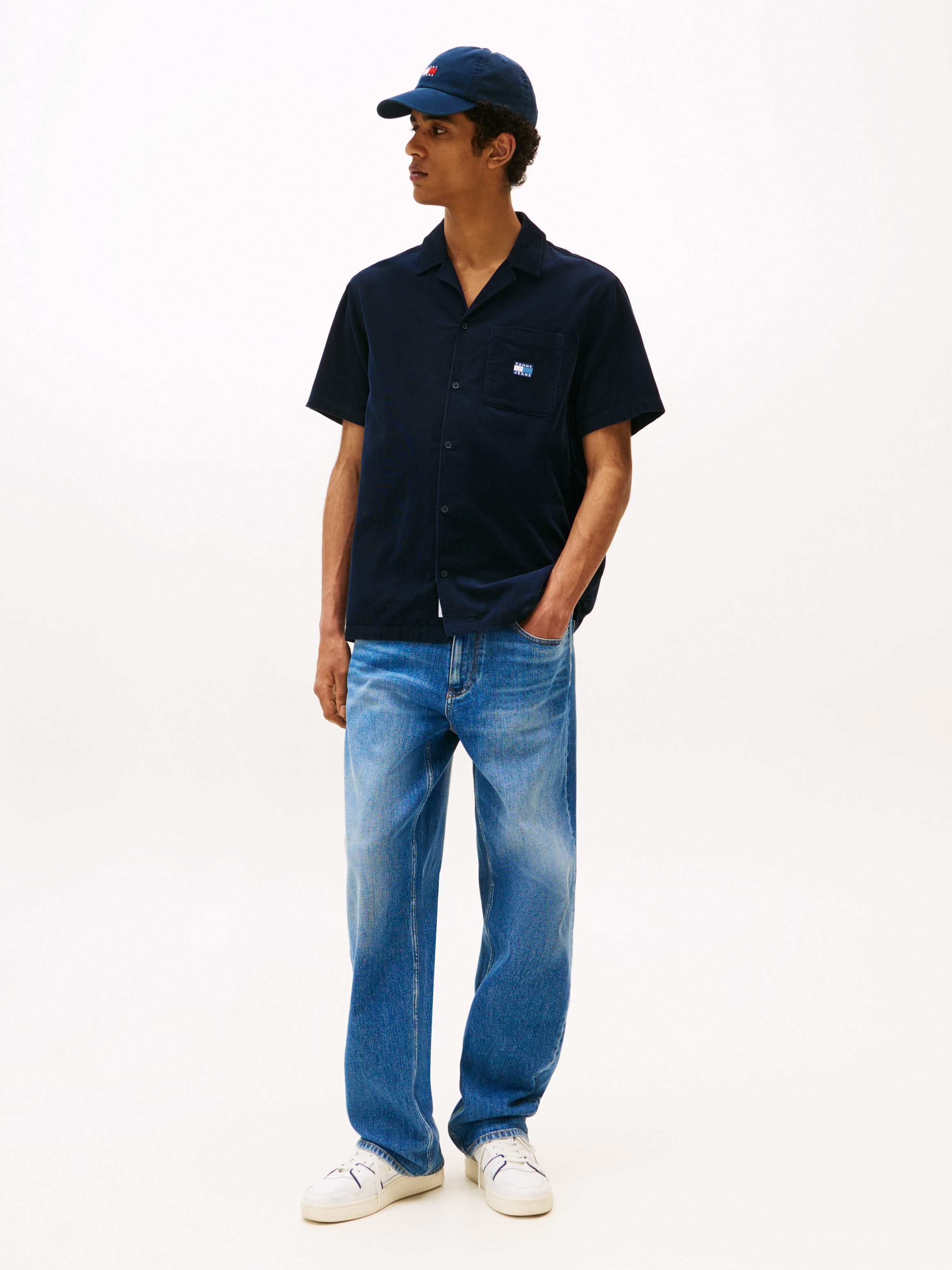 TOMMY JEANS Overhemd met korte mouwen TJM CORD REG CAMP SHIRT