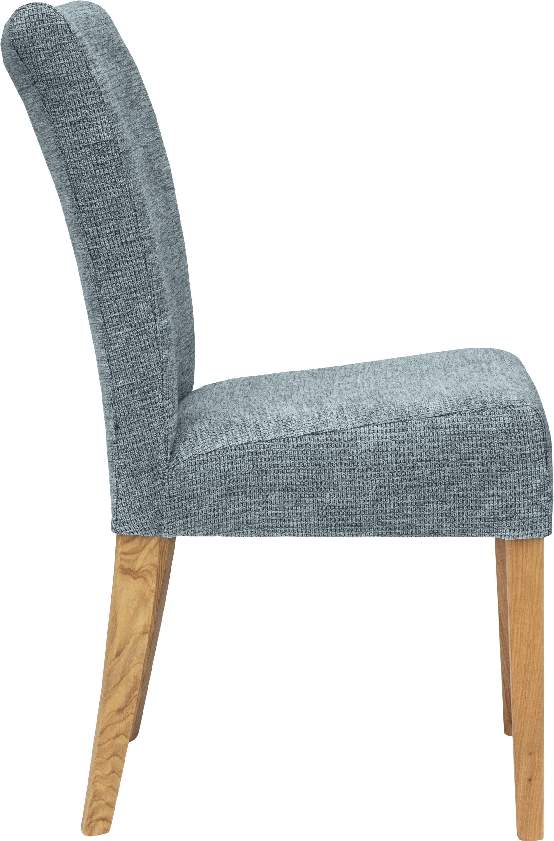 Home affaire Eetkamerstoel Queen Polsterstoel BESTSELLER verschillende type bekleding, massief houten onderstel (set)