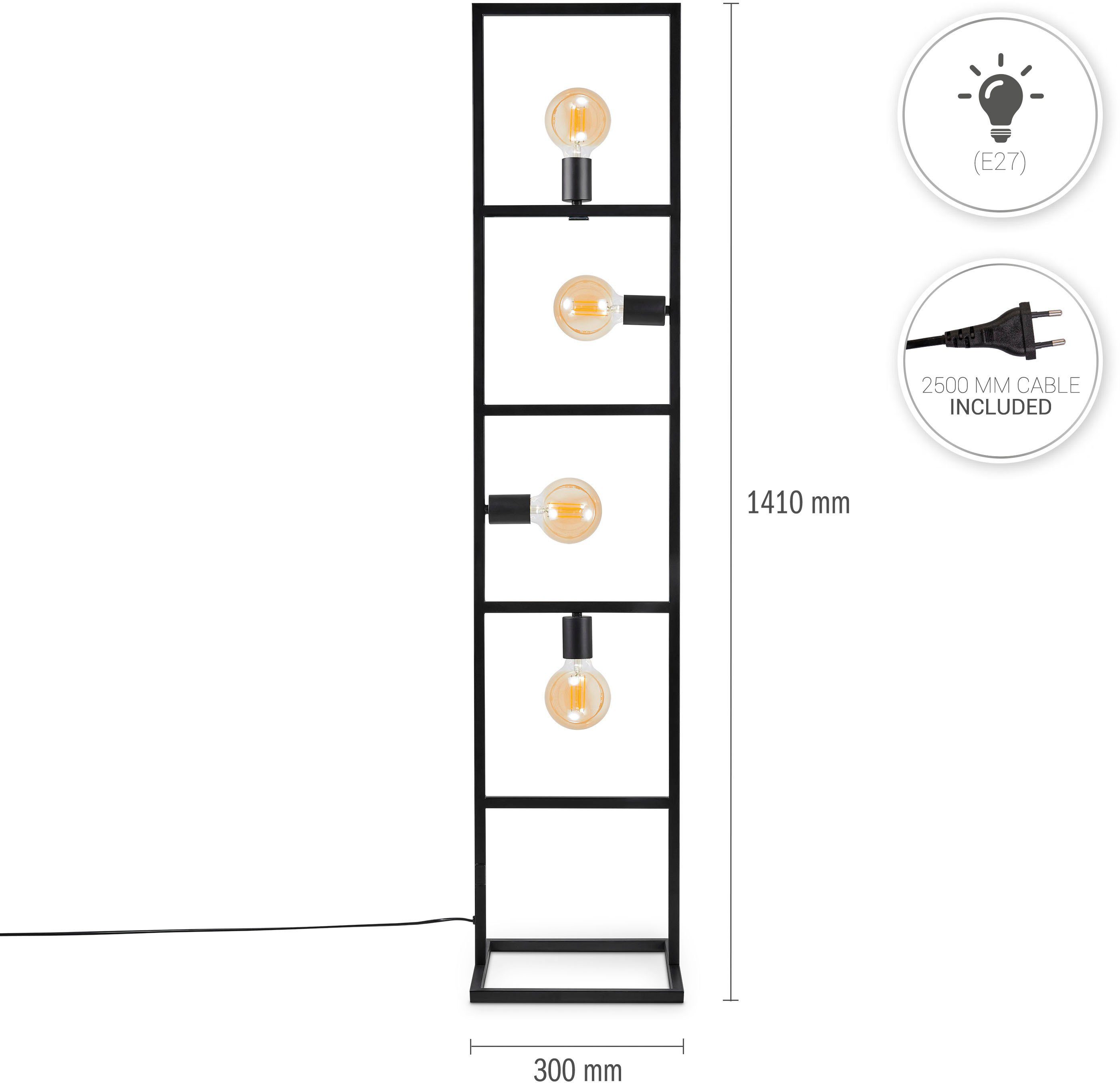 Paco Home Staande lamp Oskar LED vloerlamp woonkamer slaapkamer eetkamer modern