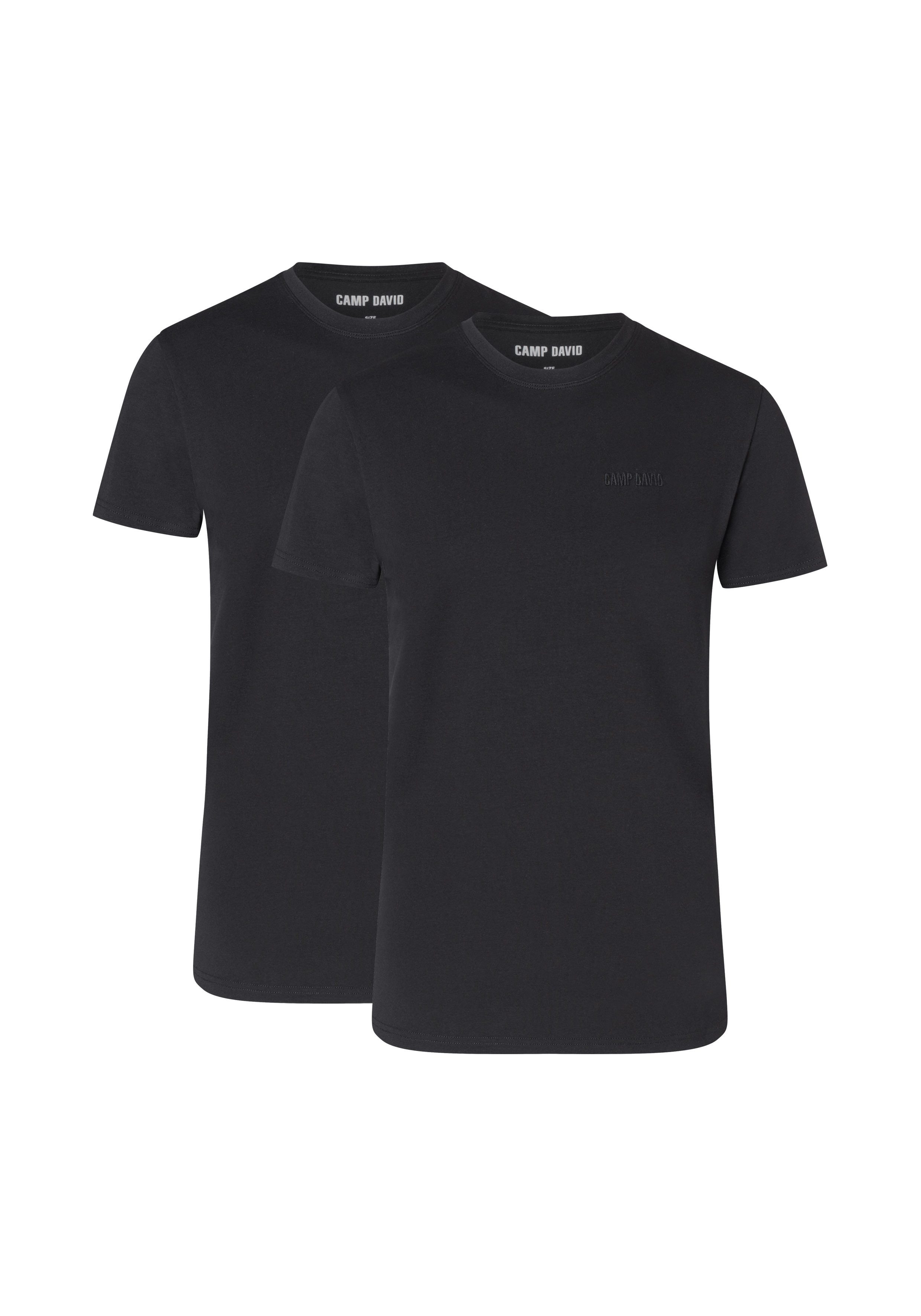 MUSTANG Hemd Underwear met platte naad (Set van 2)