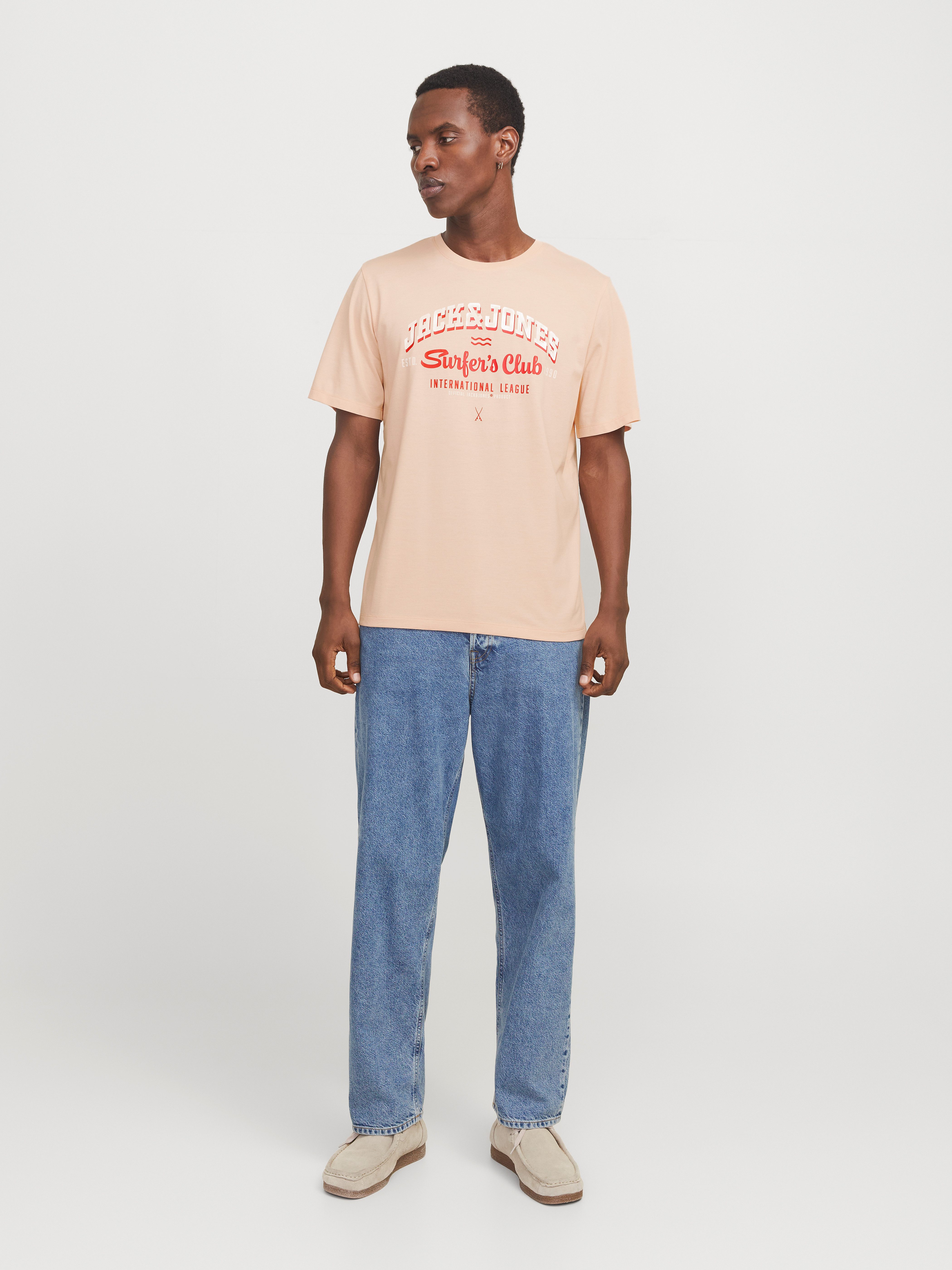 Jack & Jones Shirt met ronde hals JJELOGO TEE SS O-NECK 2 COL SS25 SN