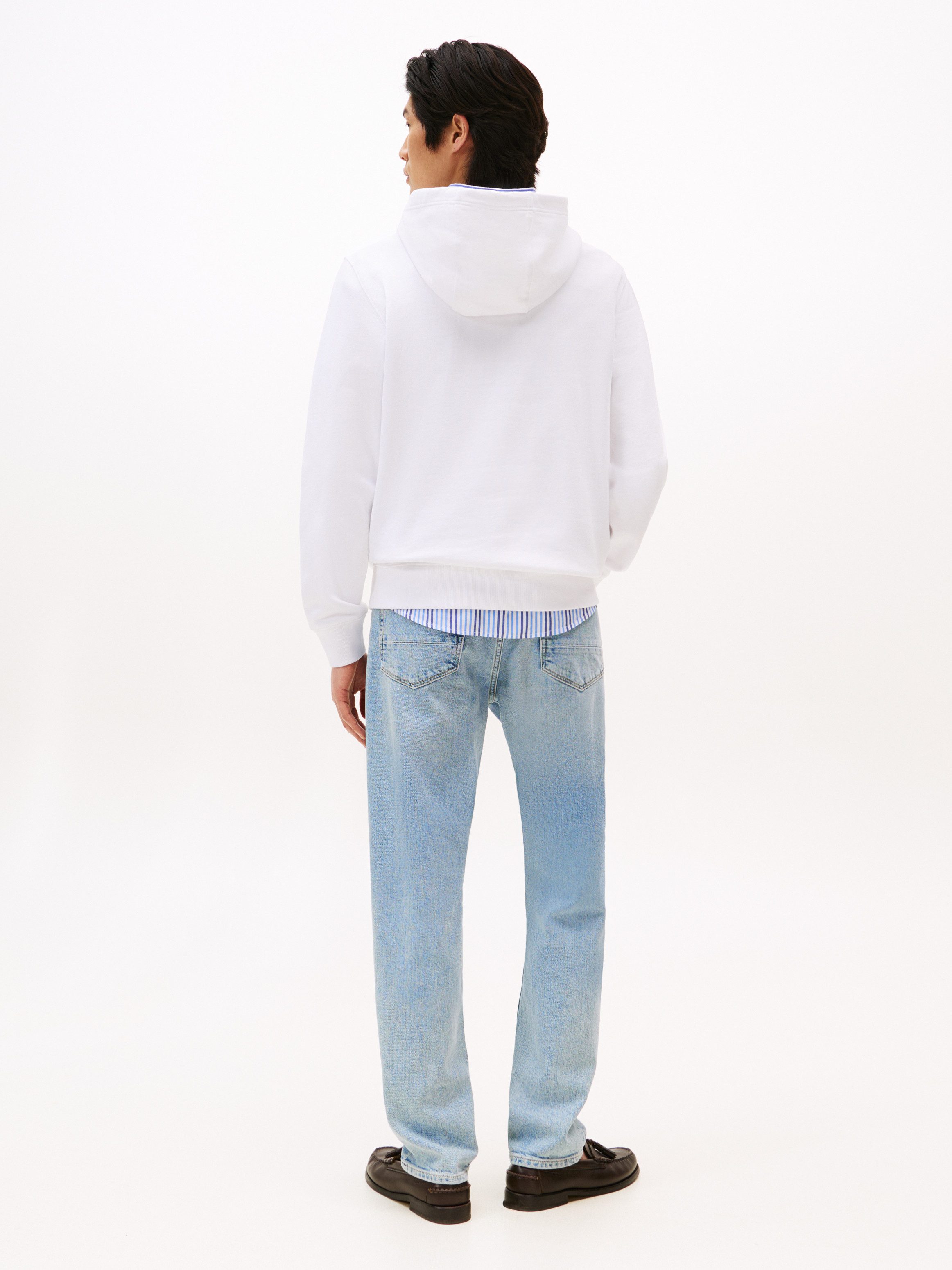 Tommy Hilfiger Hoodie OUTLINE FLAG SCRIPT HOODIE met contrastkleurig borduursel