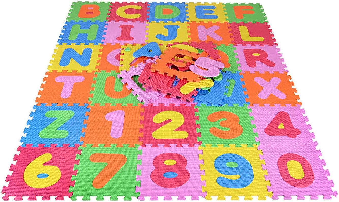 Knorrtoys® Puzzel Cijfers en letters Puzzelmat, vloerpuzzel