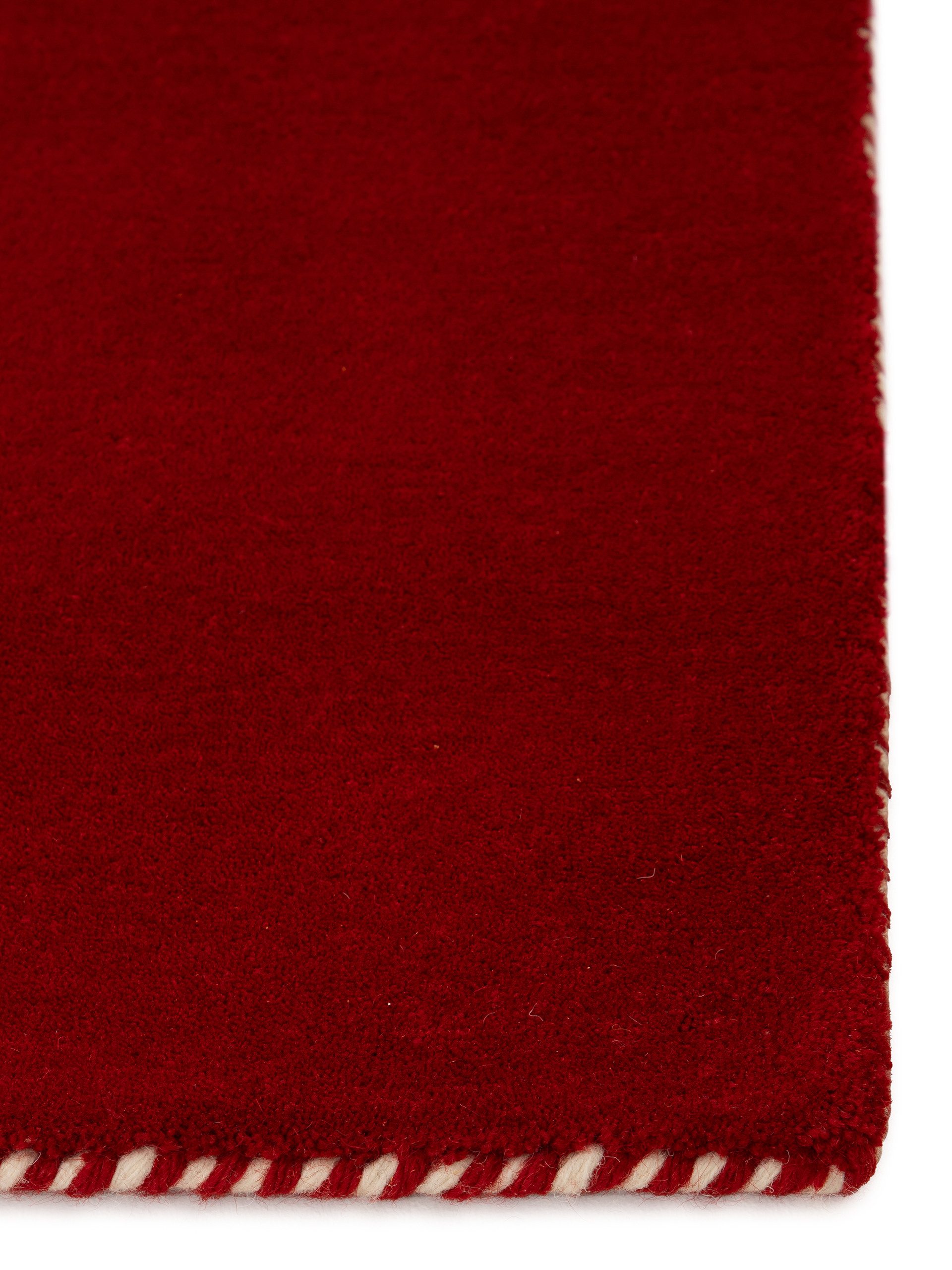carpetfine Wollen kleed Gabbeh Lola Uni met natuurlijk plantaardig materiaal handgeweven, ook in rond
