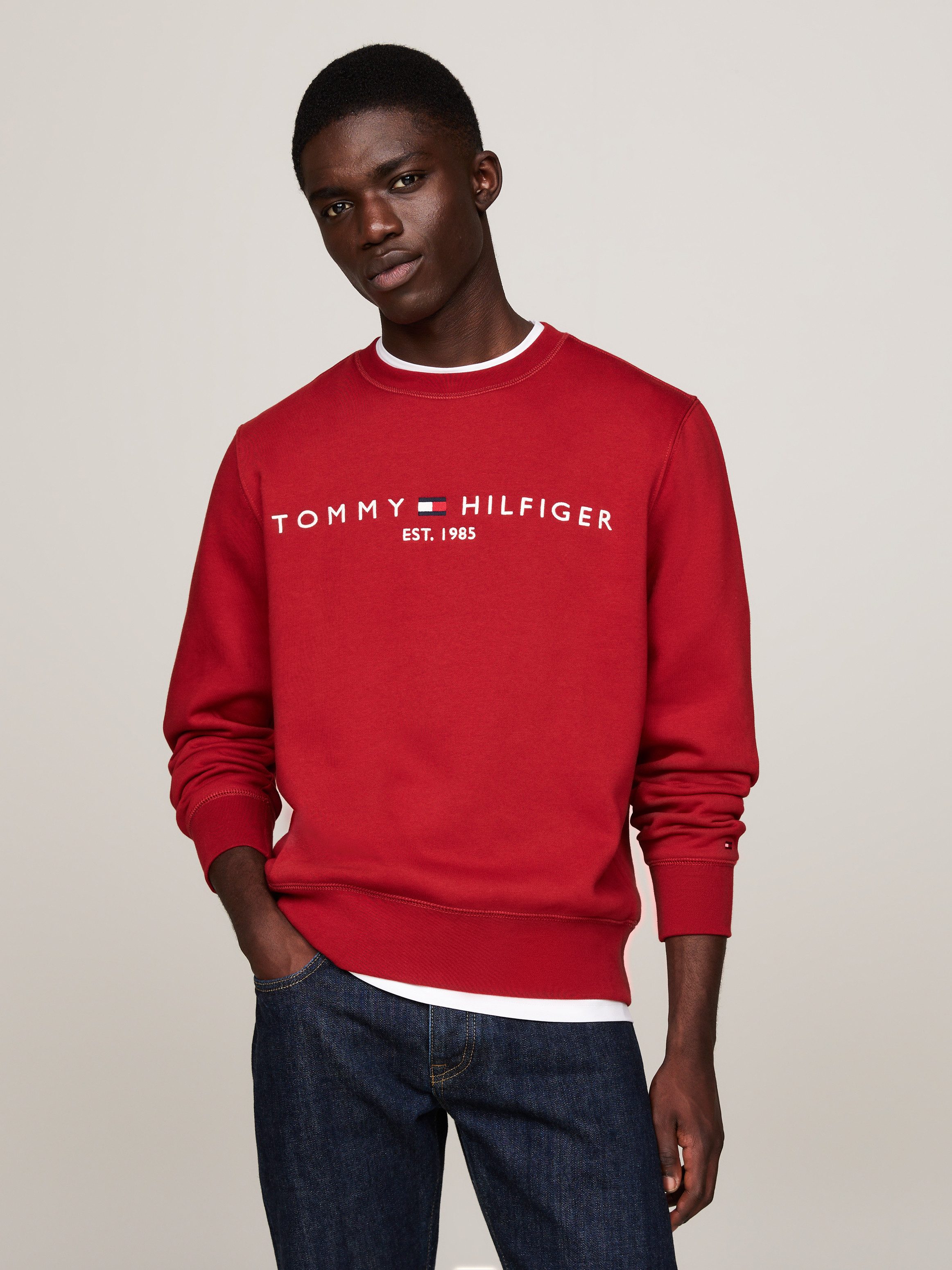 Tommy Hilfiger Sweatshirt TOMMY LOGO SWEATSHIRT met klassieke ronde hals