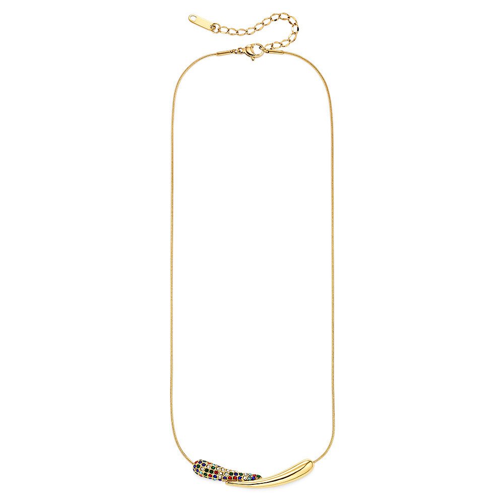 Firetti Ketting met hanger Sieraad, Cadeau, Edelstaalketting geelgoudkleurig