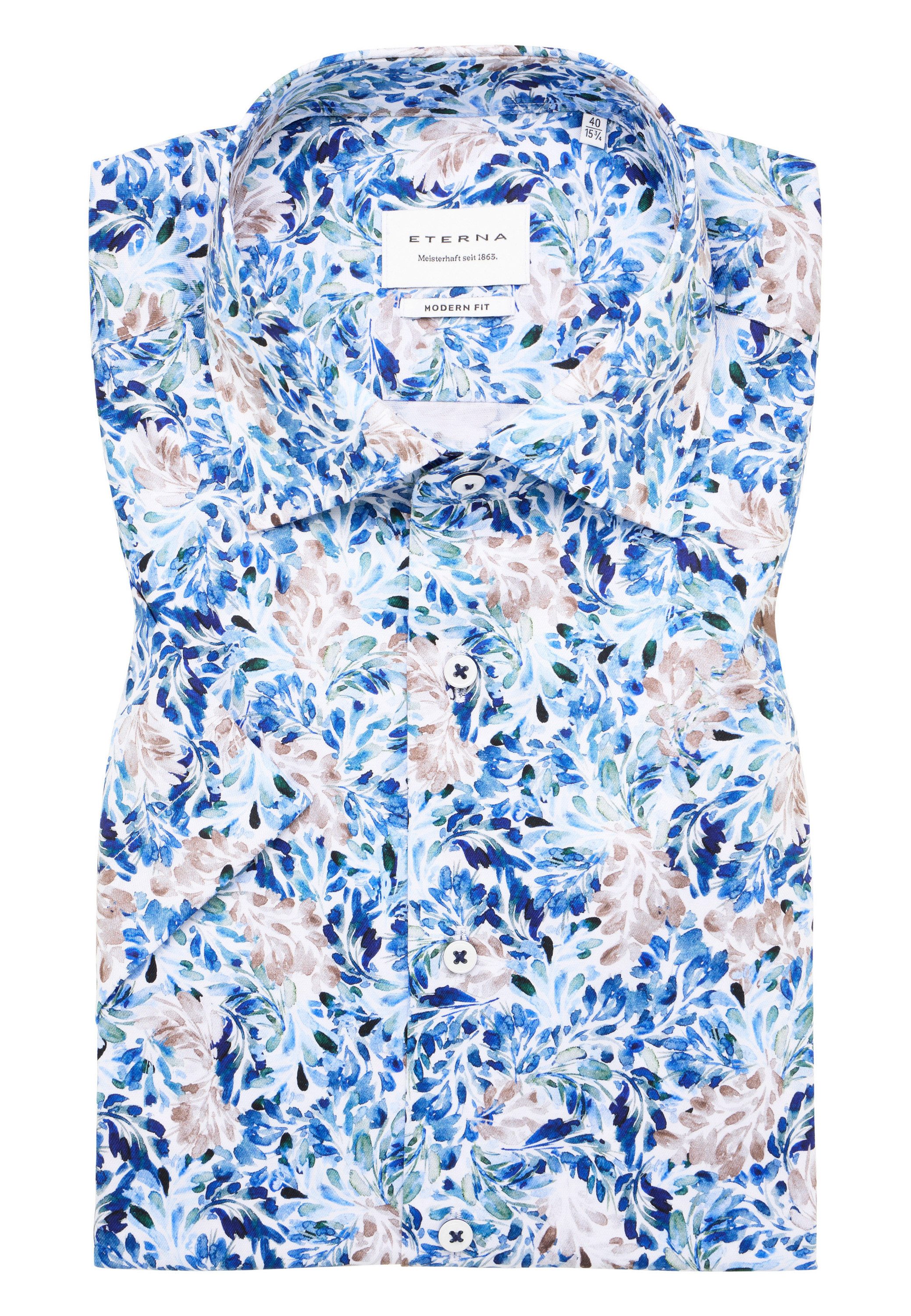 Eterna Overhemd met korte mouwen MODERN FIT NON IRON (strijkvrij)