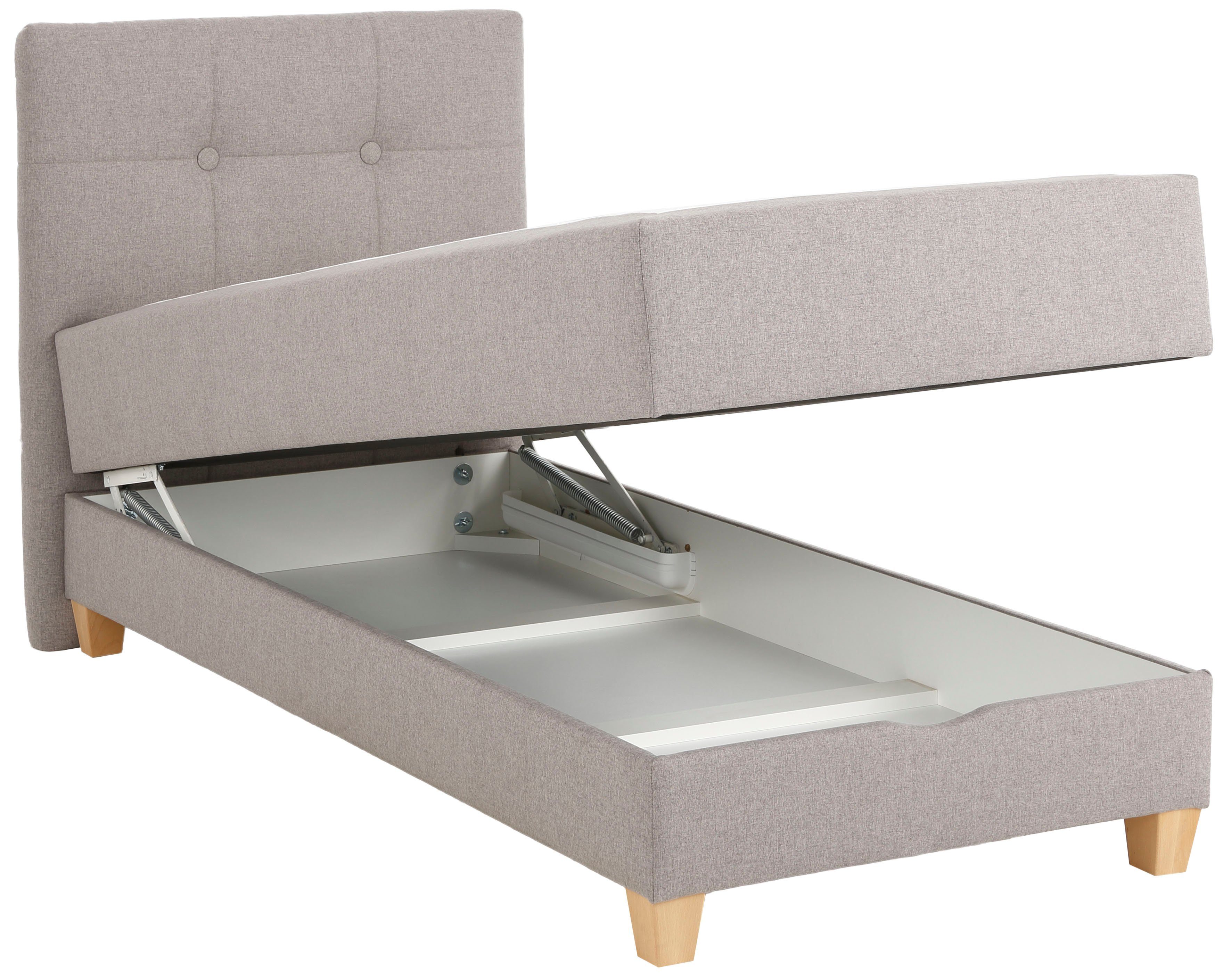 Home affaire Boxspring Lonrai in h2, h3 & h4 en xxl - verlengde 220 cm kiesbaar, incl. topper