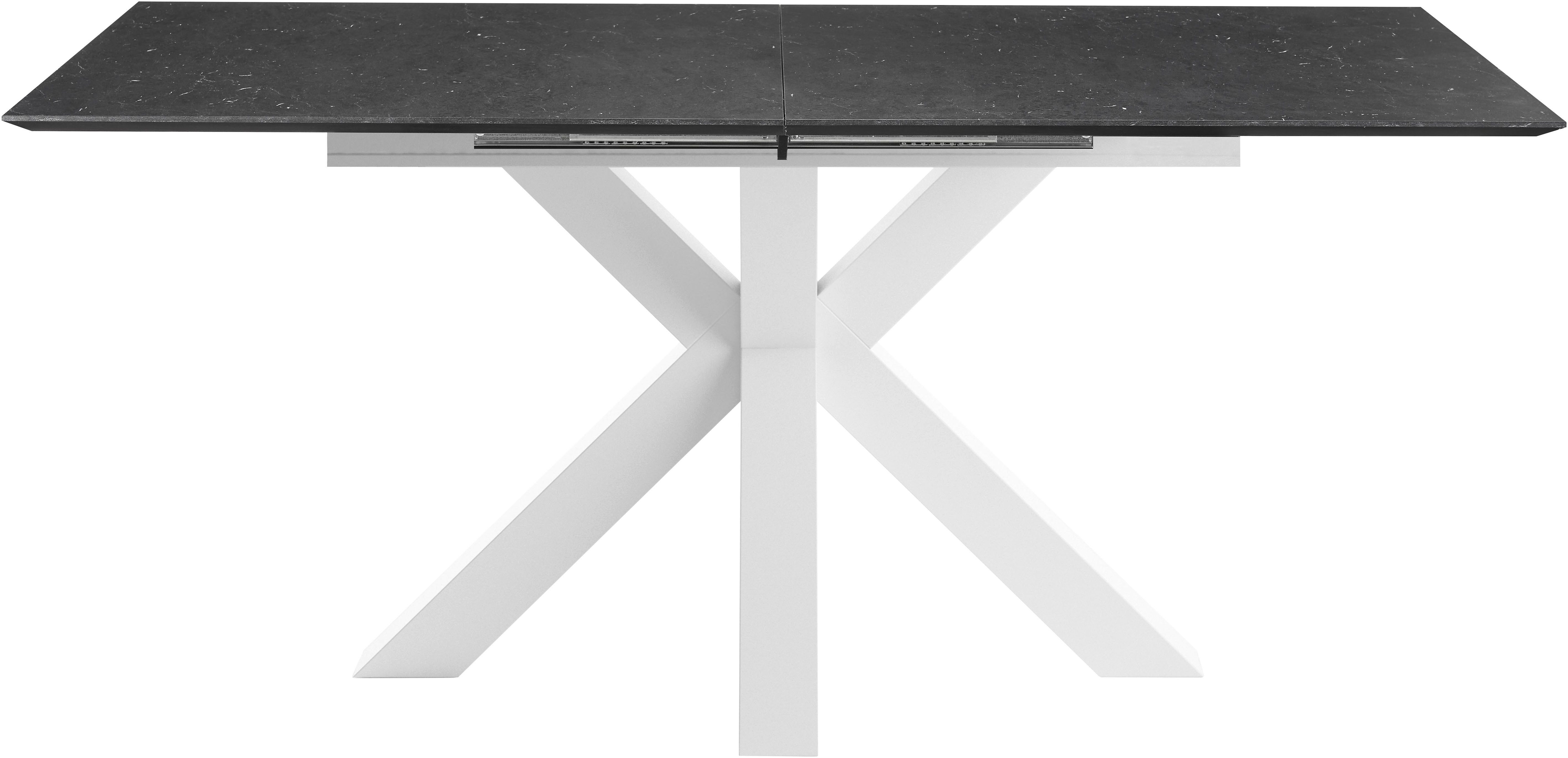 set one by Musterring Eettafel New Atlanta Rechthoekig blad met Zwitserse rand, uitschuifbaar, stervormig onderstel eettafels maat 190 cm x 81 cm x