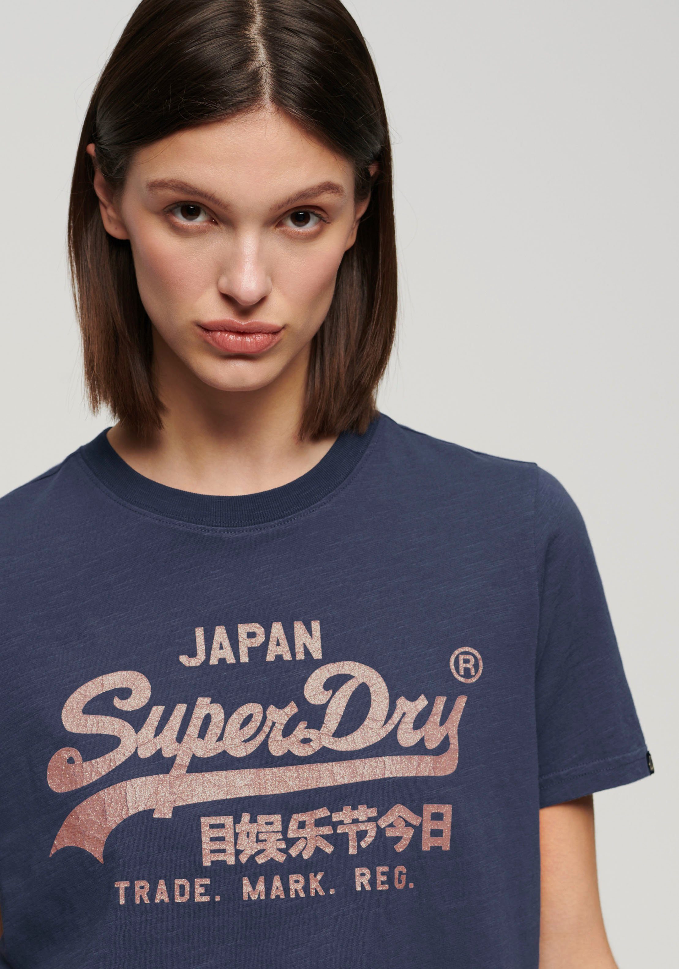 Superdry T-shirt METALLIC VL RELAXED T SHIRT