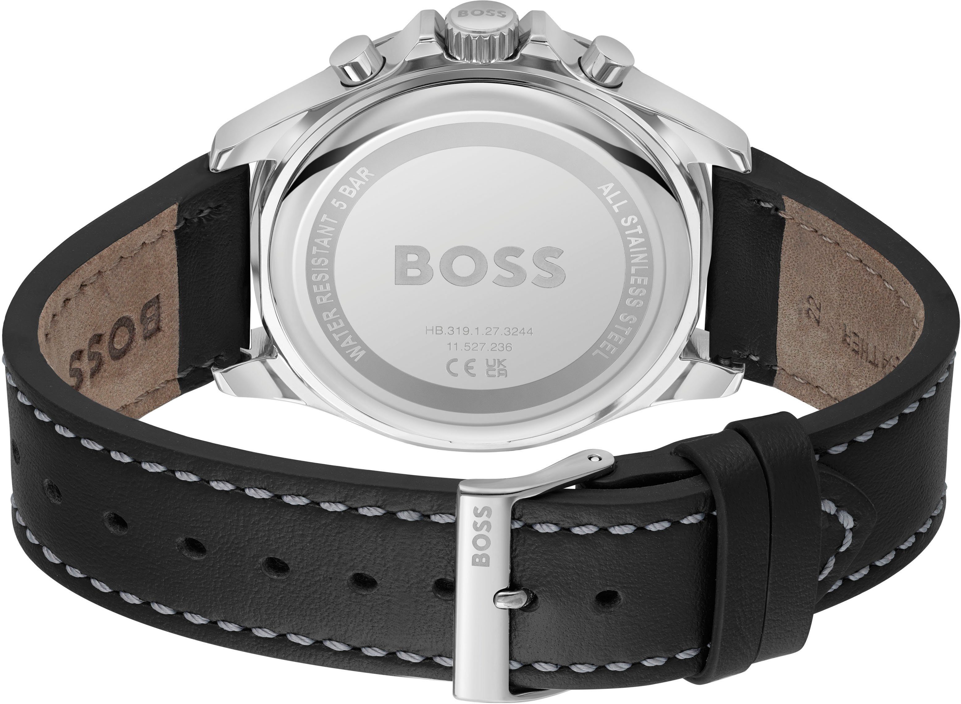 Boss Chronograaf TROPER Quartzhorloge, herenhorloge, horloge, stopwatchfunctie, roestvrijstalen band