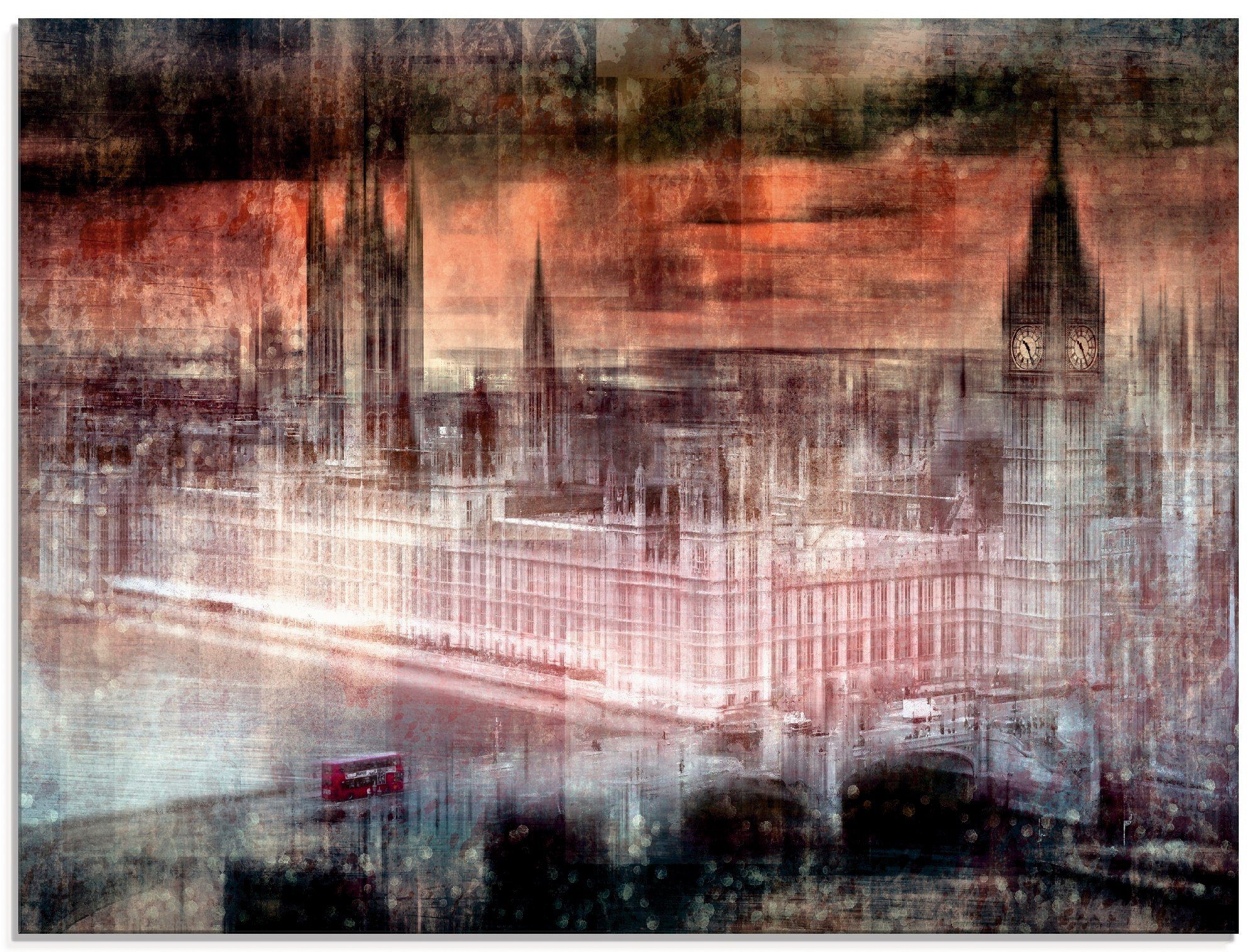Artland Print op glas Digitale kunst Londen Westminster II (1 stuk)