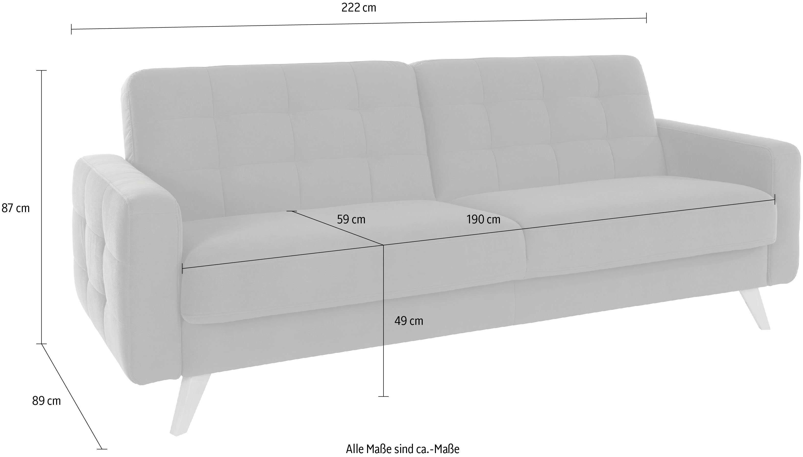 exxpo - sofa fashion 3-zitsbank Nappa, compact en comfortabel, handig, tijdloos design, L-vorm