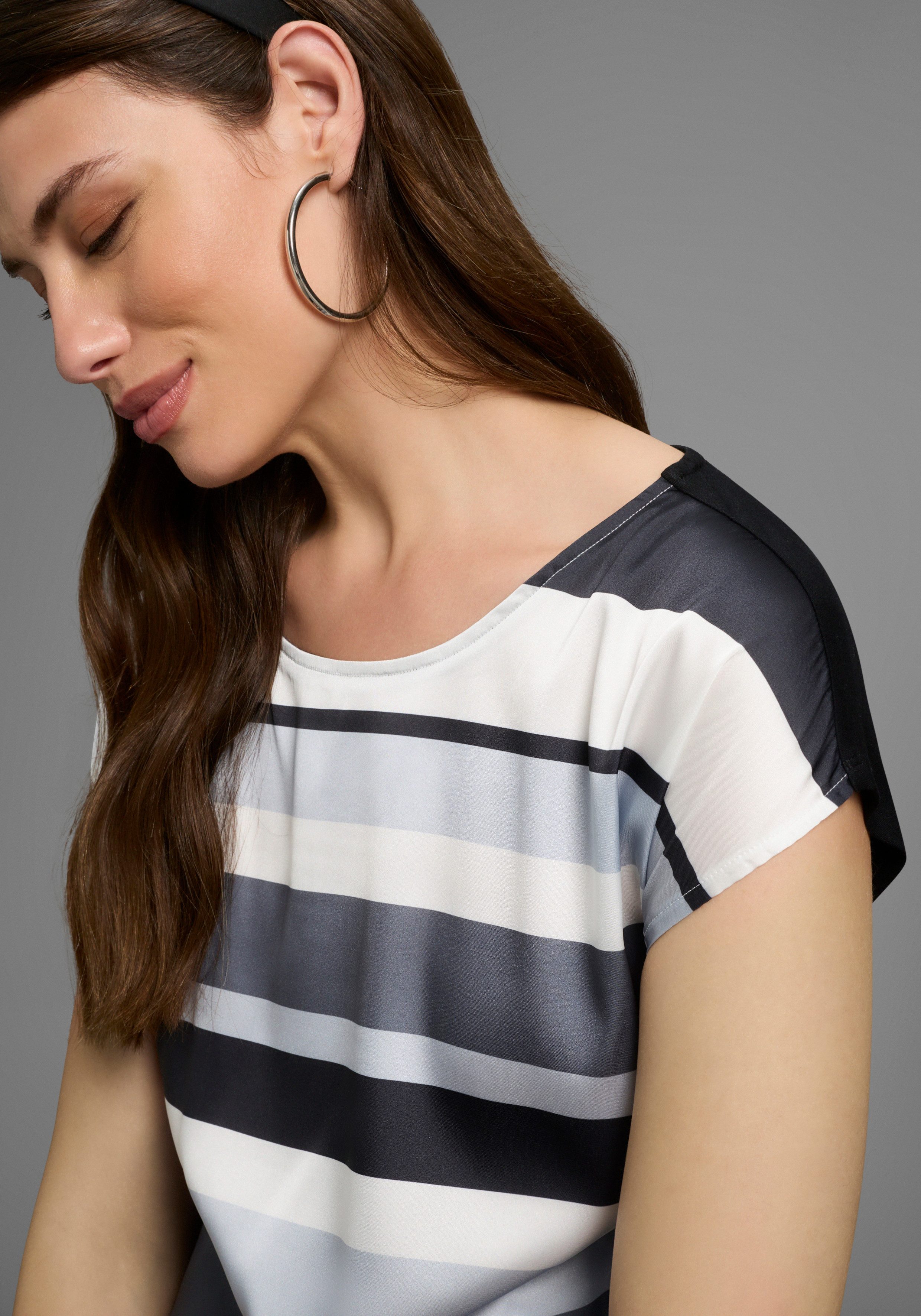 Laura Scott Shirtblouse in modieus streepdesign