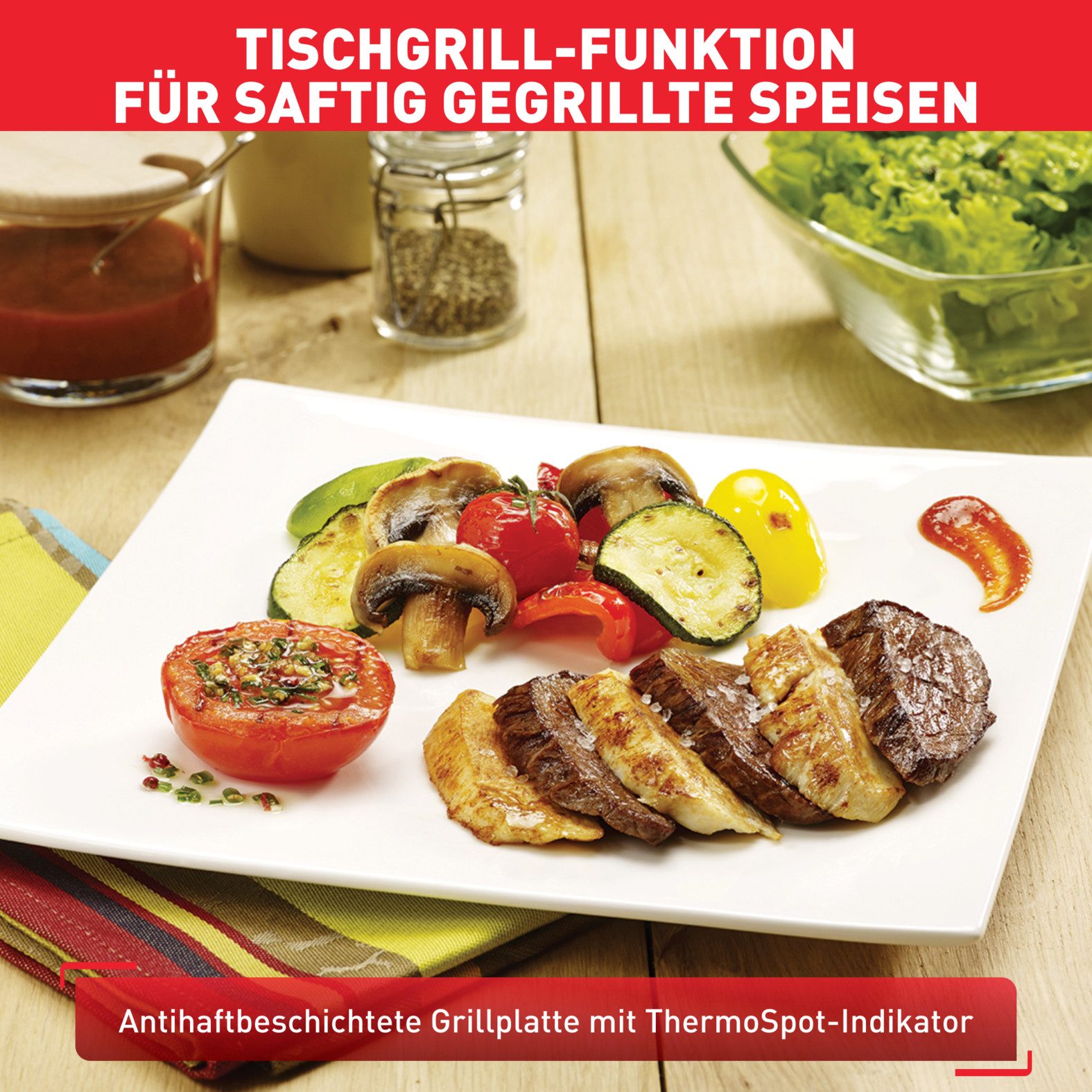 Tefal Raclette Ambiance, incl. tafelgrillfunctie, afneembaar snoer voor maximaal 10 personen, tafelgrill-functie, afneembare kabel