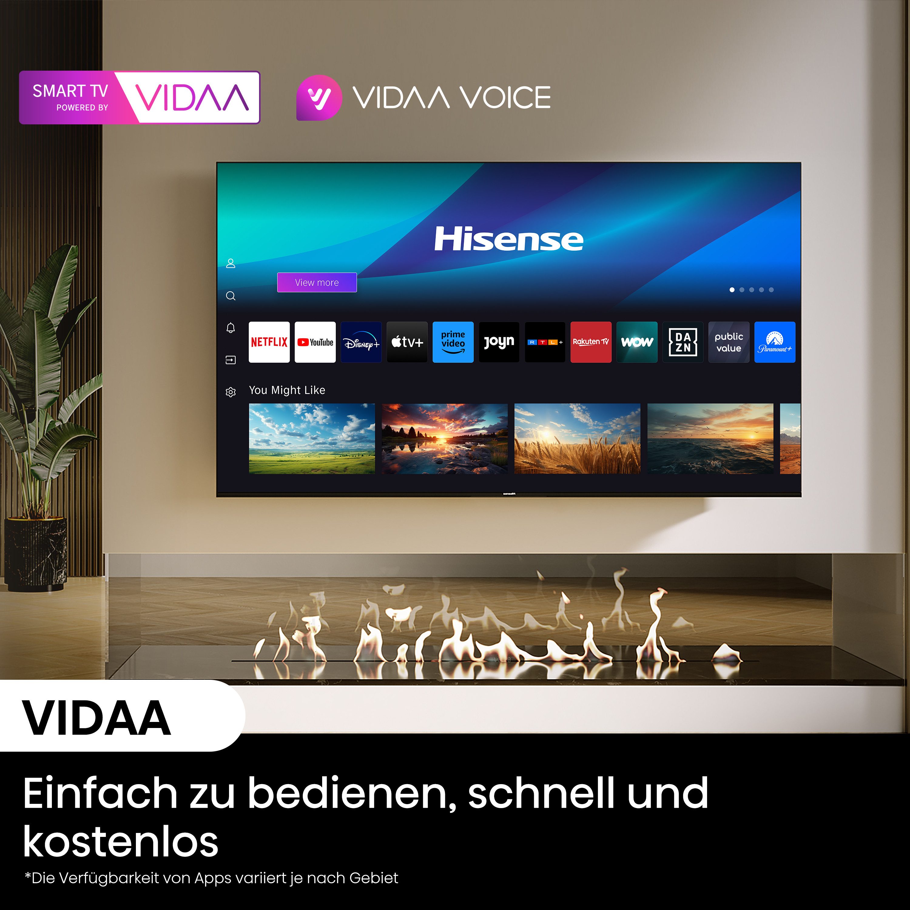 Hisense Mini-led-tv 65U8NQ, 164 cm / 65", 4K Ultra HD, Smart TV, 4k uhd, uled, mini led
