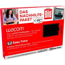 wacom grafische tablet one by wacom bijlespakket, 10,1 ", windows zwart