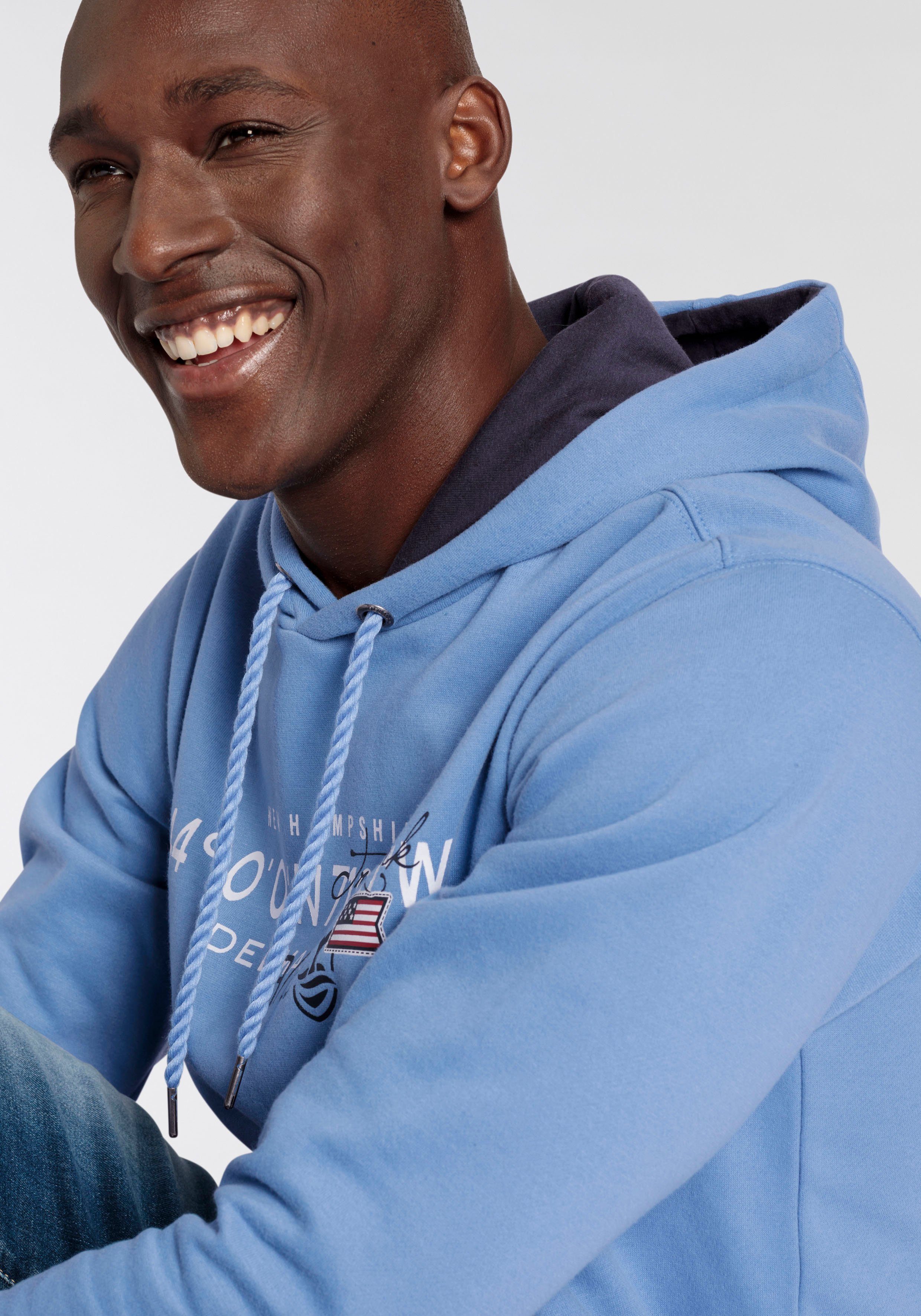 DELMAO Hoodie Lange mouwen, losse pasvorm, met print, met capuchon