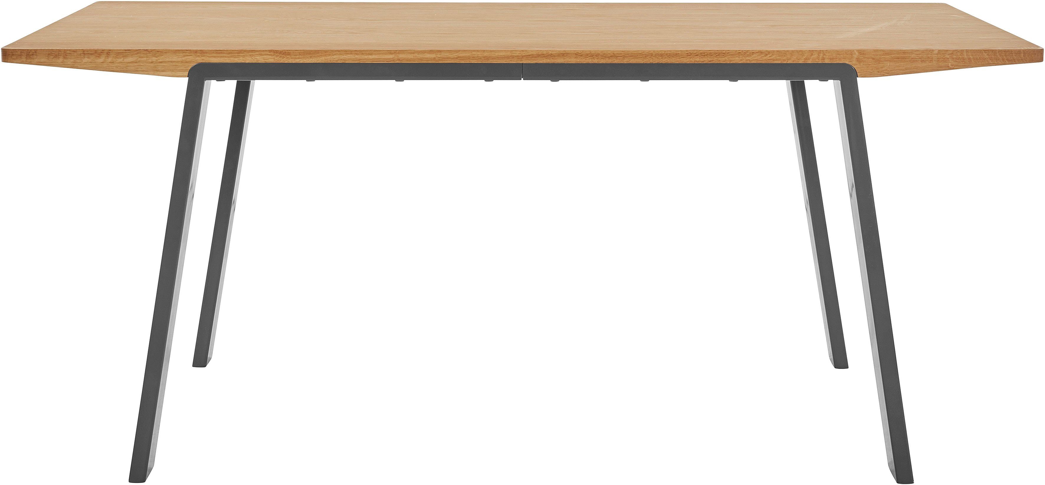 OTTO products Eettafel Flemming Massief eikenhout, 175 cm of 225 cm, elegant gewelfd tafelblad