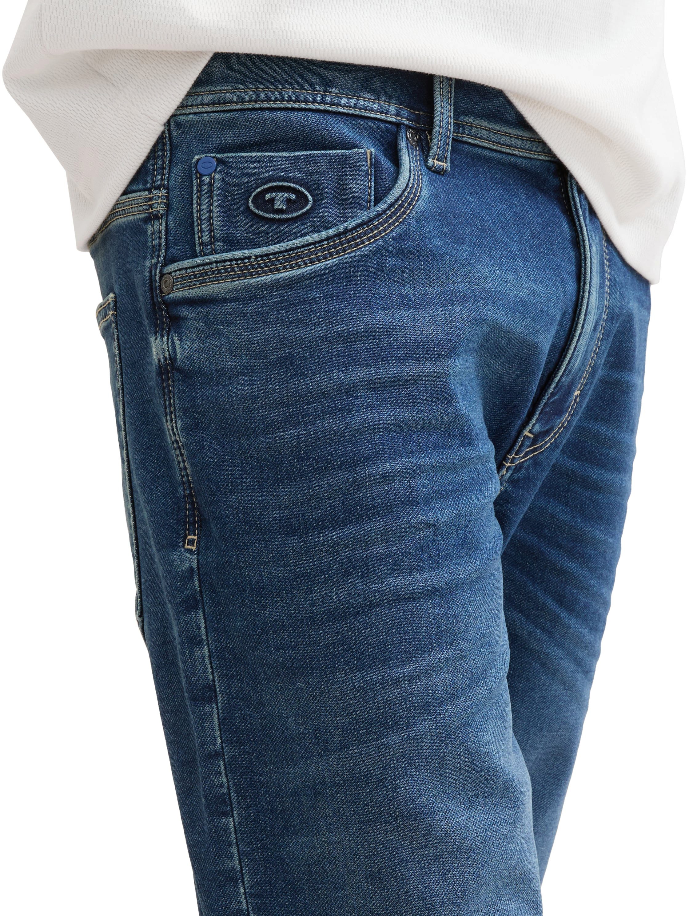 Tom Tailor Jeansbermuda Josh met merklabel
