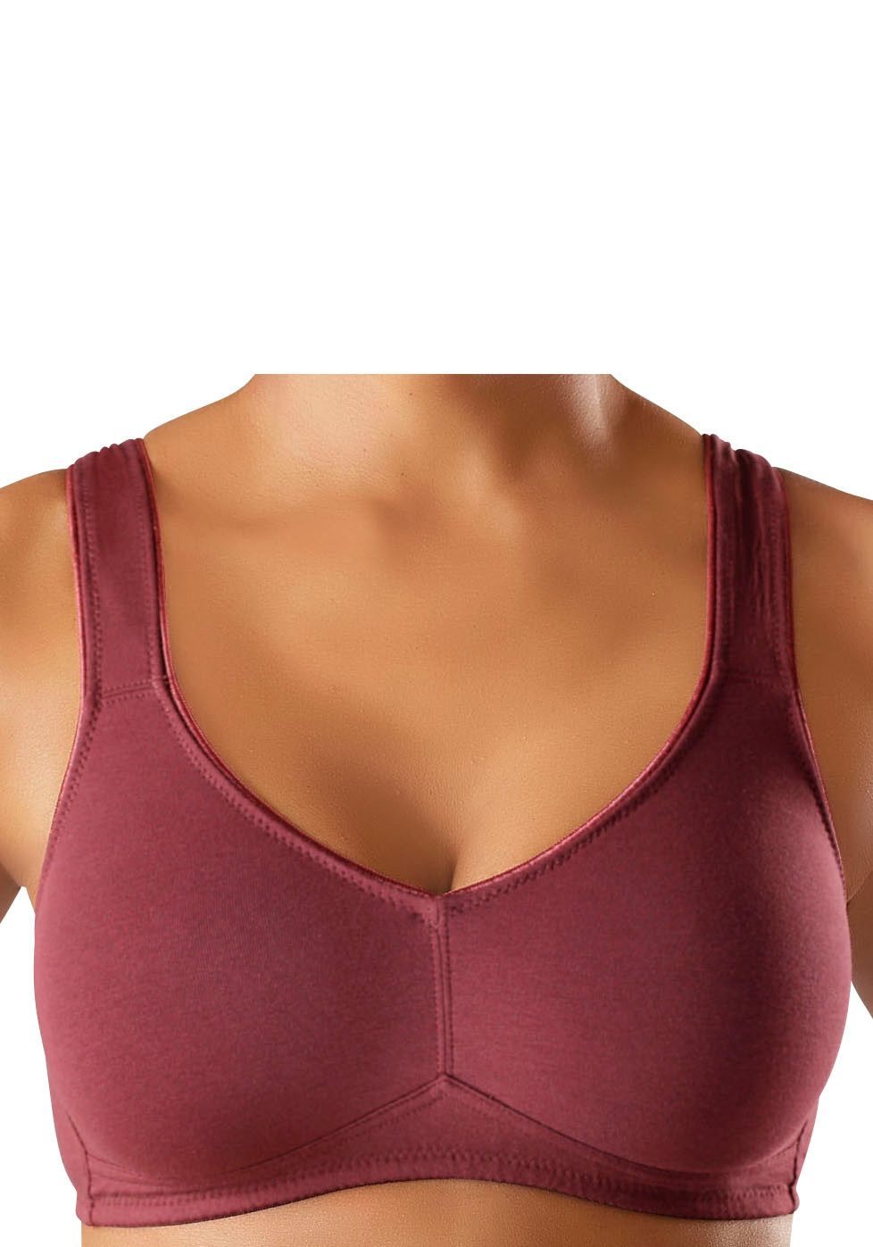 Petite fleur Soft-bh zonder beugels, gemaakt van zacht katoen (Set van 2)
