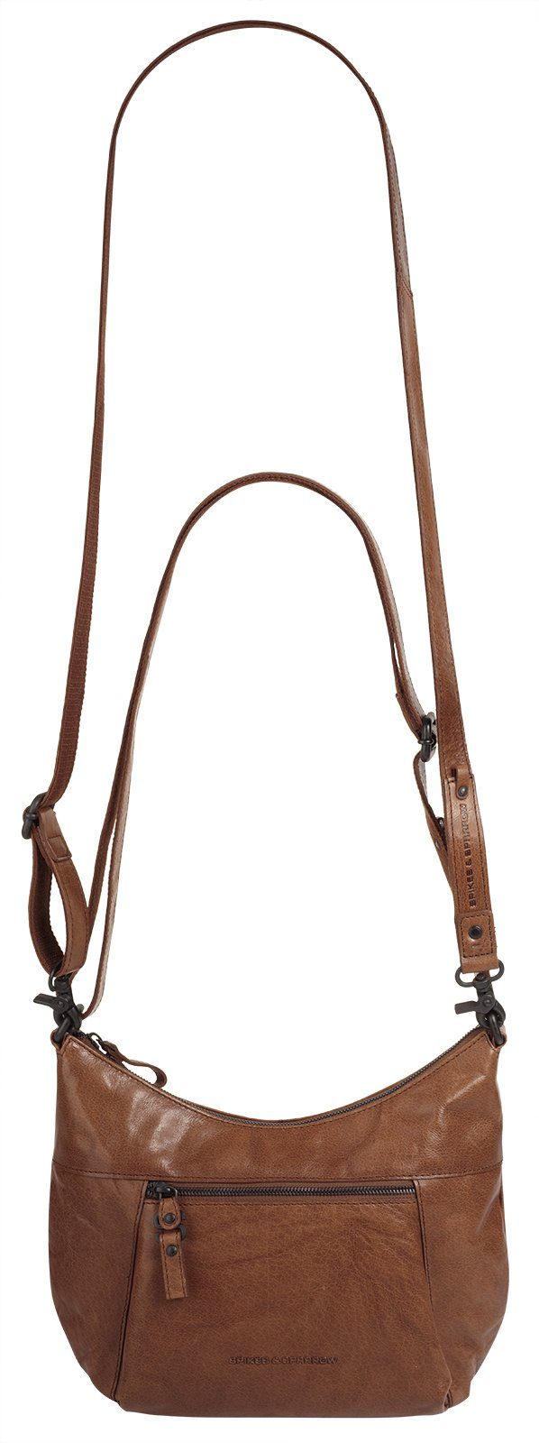 Spikes & Sparrow Schoudertas echt leder