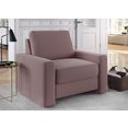 sitmore fauteuil corleone met comfortabel binnenveringsinterieur roze