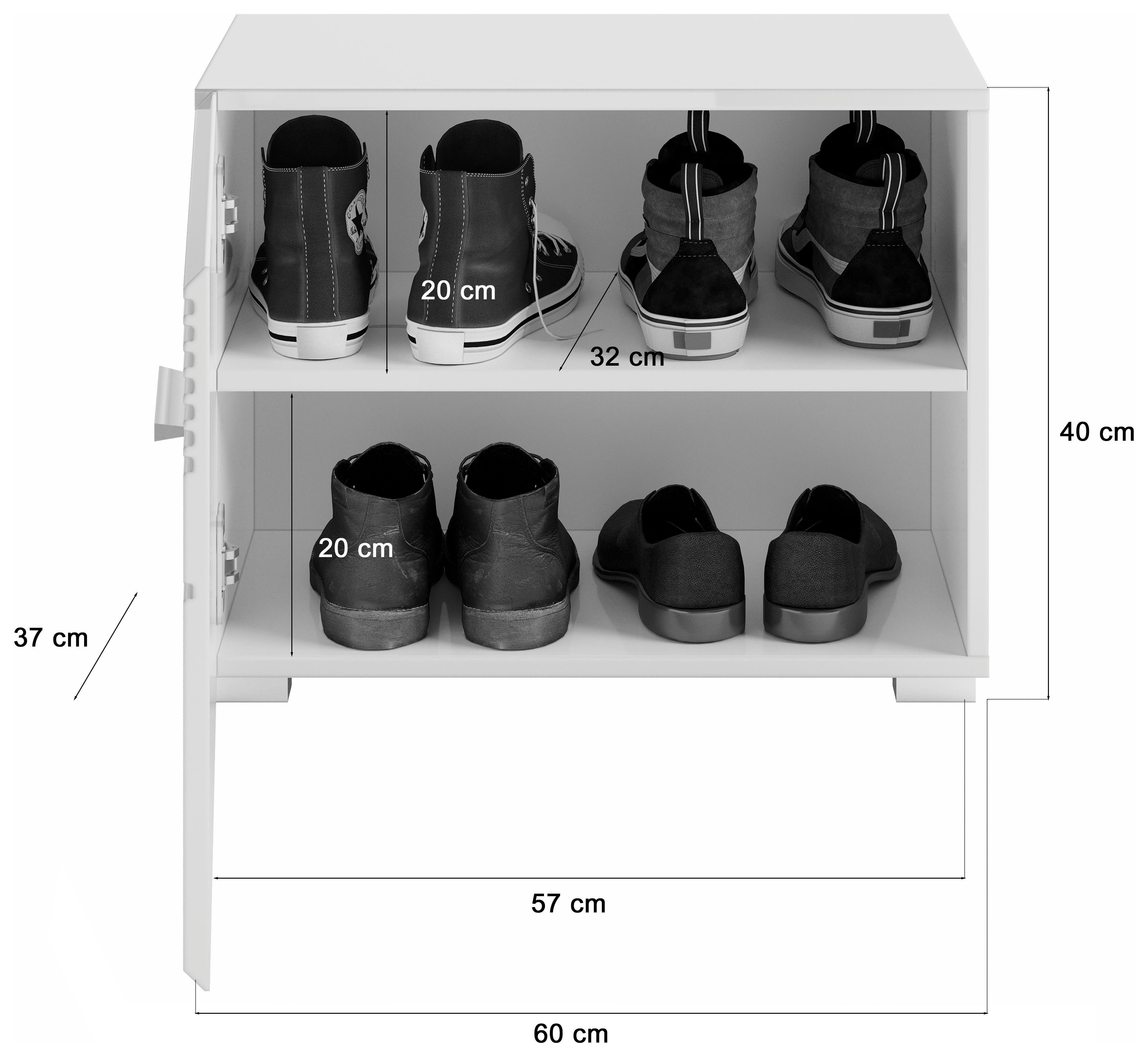 INOSIGN Zitbank Malmö, Breedte 60 cm, 1 Deur, 2 Vakken, hoogwaardige MDF Front