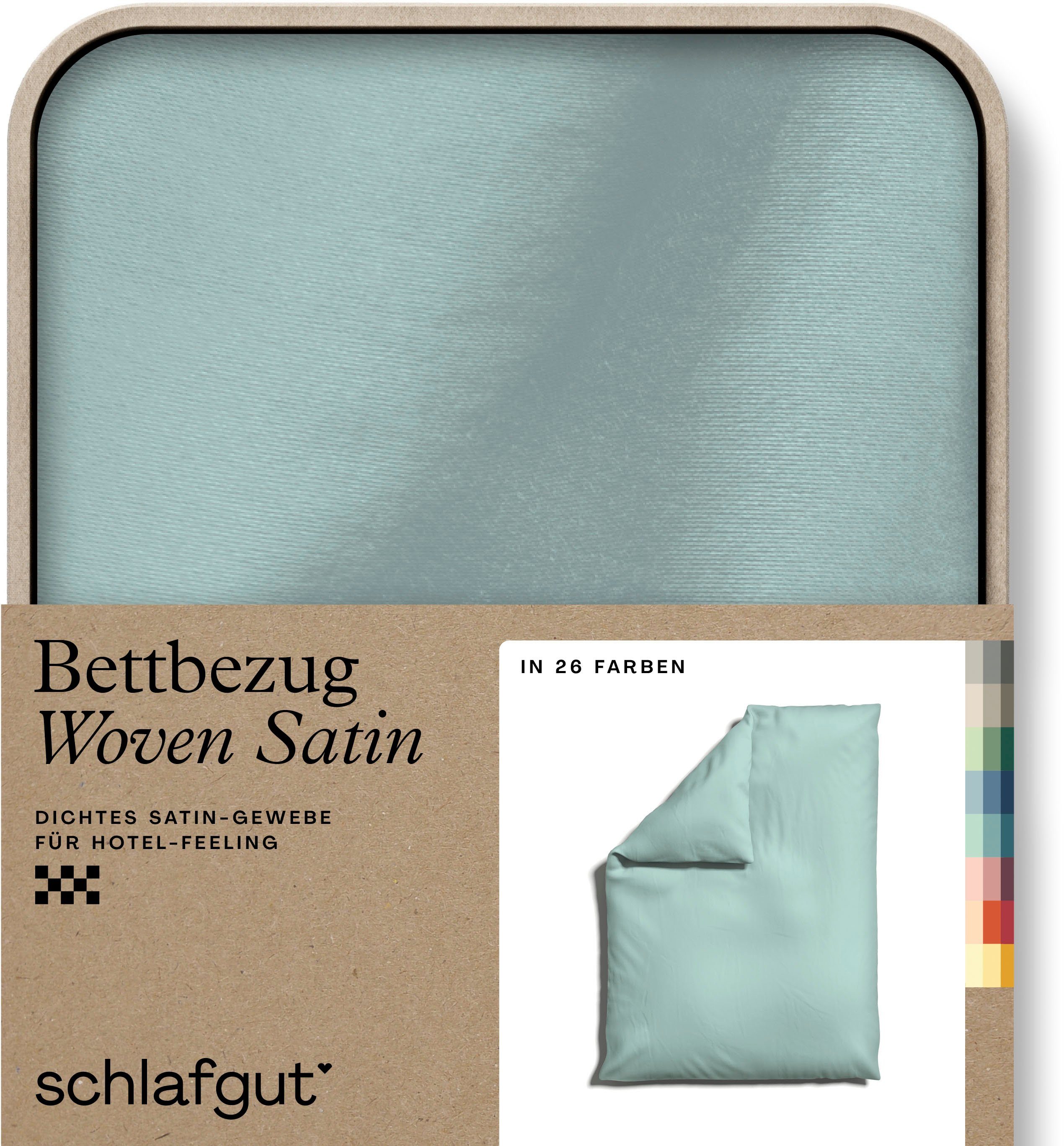 Schlafgut Dekbedovertrek Woven Satin bijzonder dicht geweven, mix & match: bijpassende kussenhoes verkrijgbaar (1 stuk) dekbedovertrekken blauw