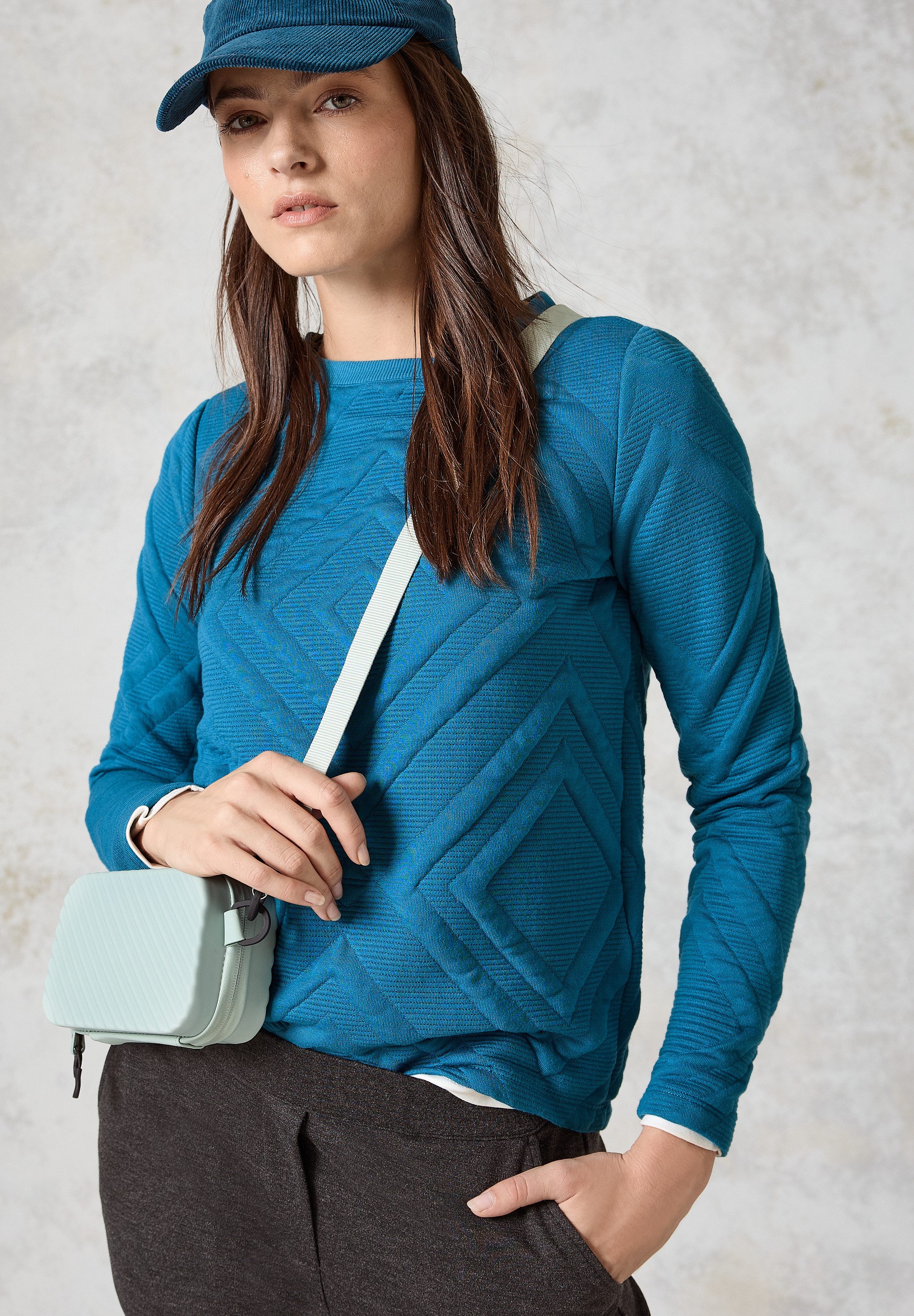 Cecil Sweatshirt met 3d structuurpatroon
