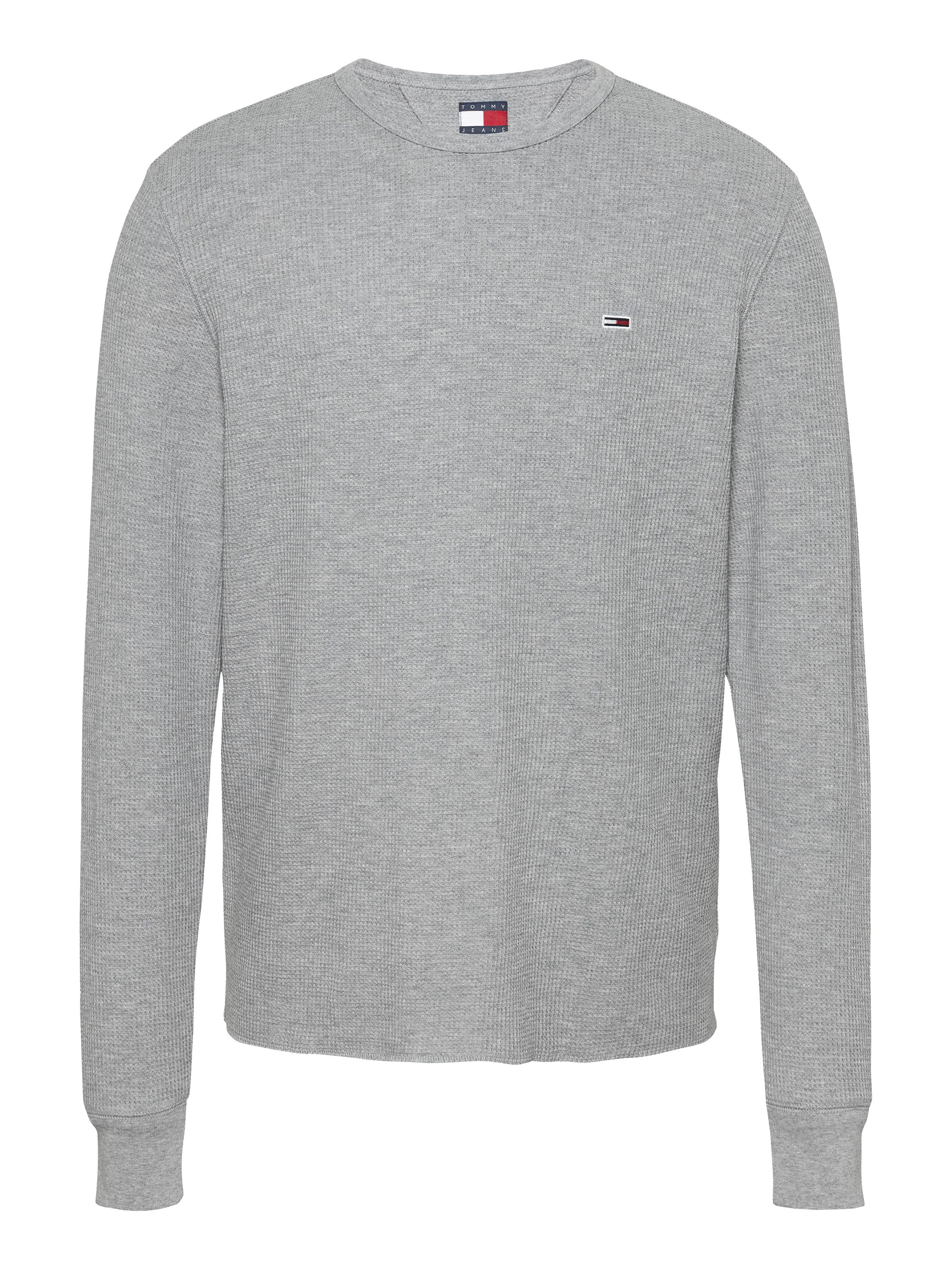TOMMY JEANS Shirt met lange mouwen TJM SLIM WAFFLE L/S TEE EXT