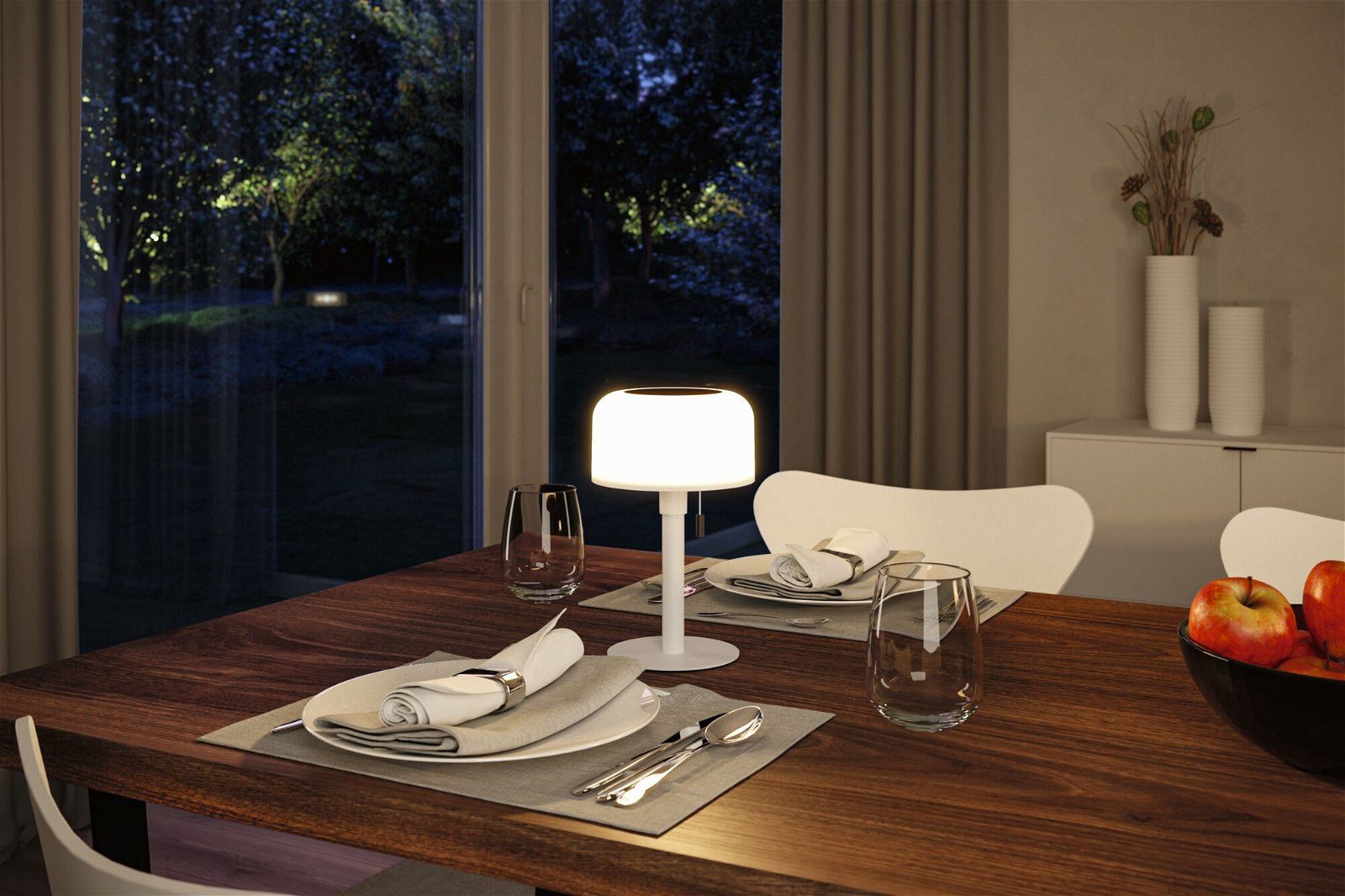 Paulmann Led-tafellamp voor buiten Mobiele Solar Bartja IP44 2700K USB-C Accu (1 stuk)