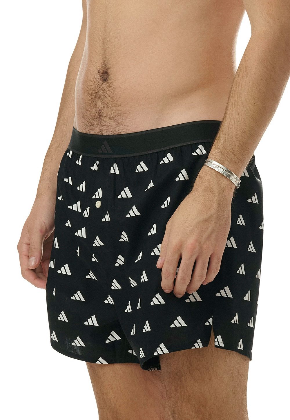 adidas Sportswear Geweven boxershort Active Woven Losse pasvorm, knoopsluiting (Set van 2)