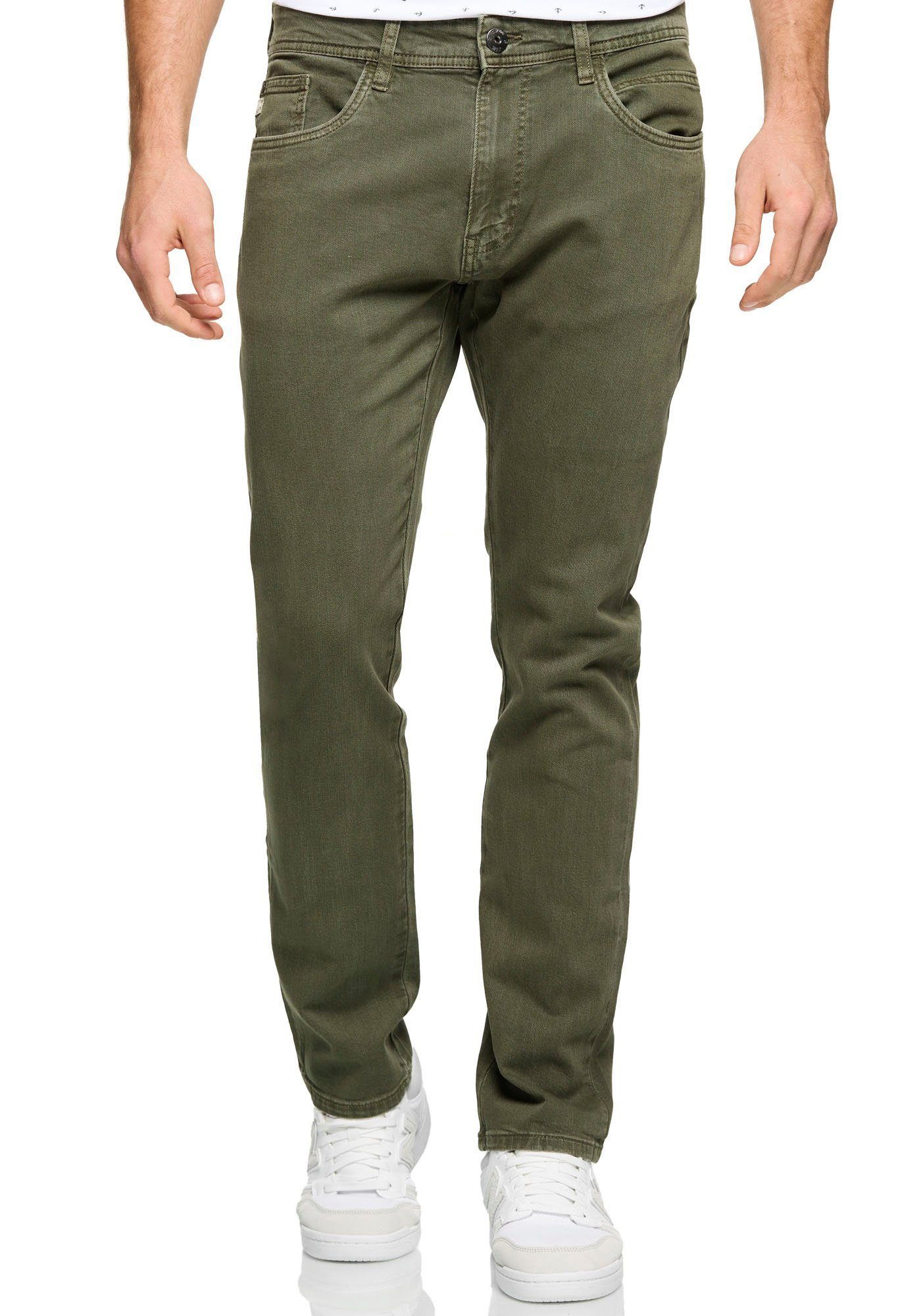 Indicode Regular fit jeans INGannar heren straight jeans maat 28 groen
