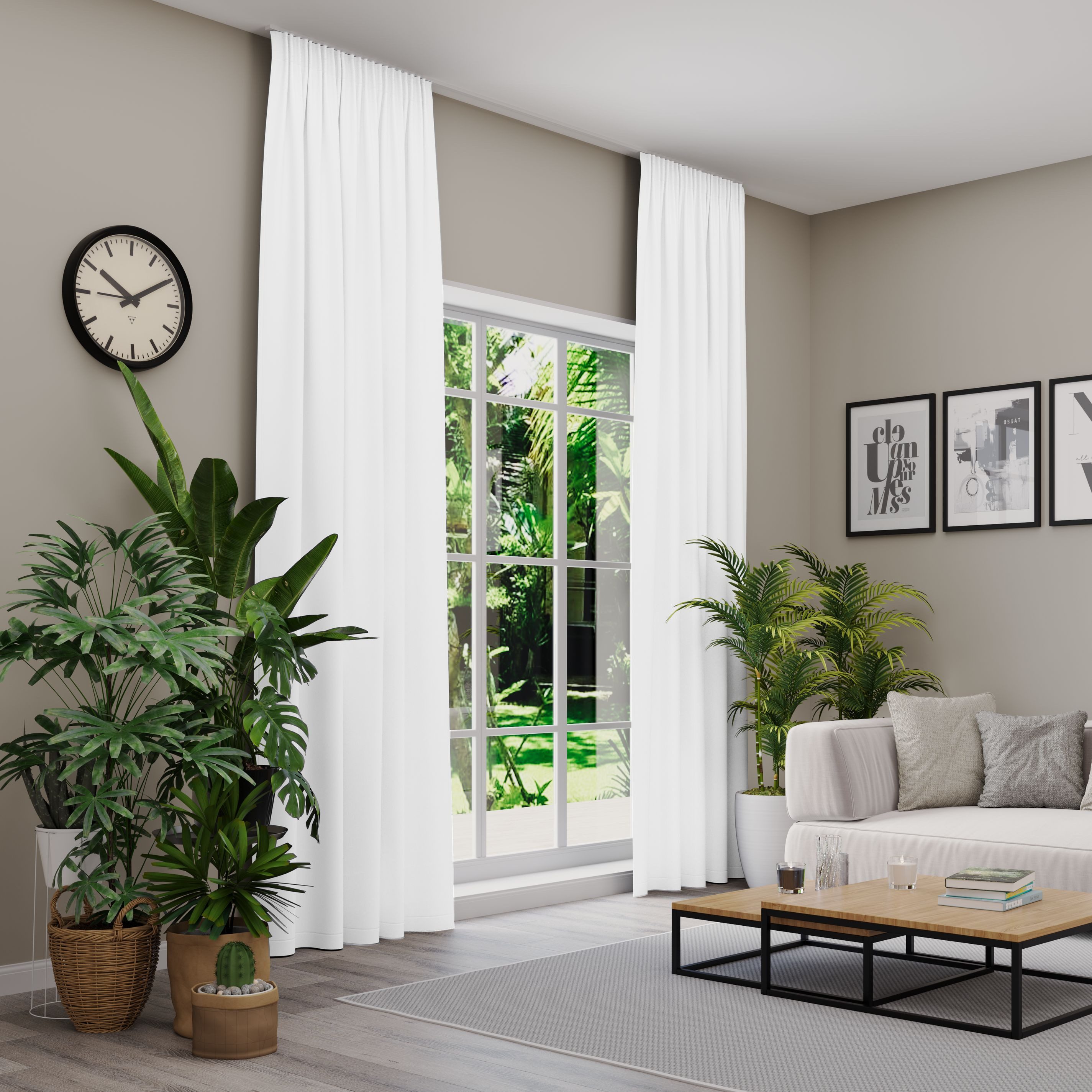 Neutex for you! Gordijn Linessa Sjaal met verborgen lussen, breedte 137 cm, op maat (1 stuk)