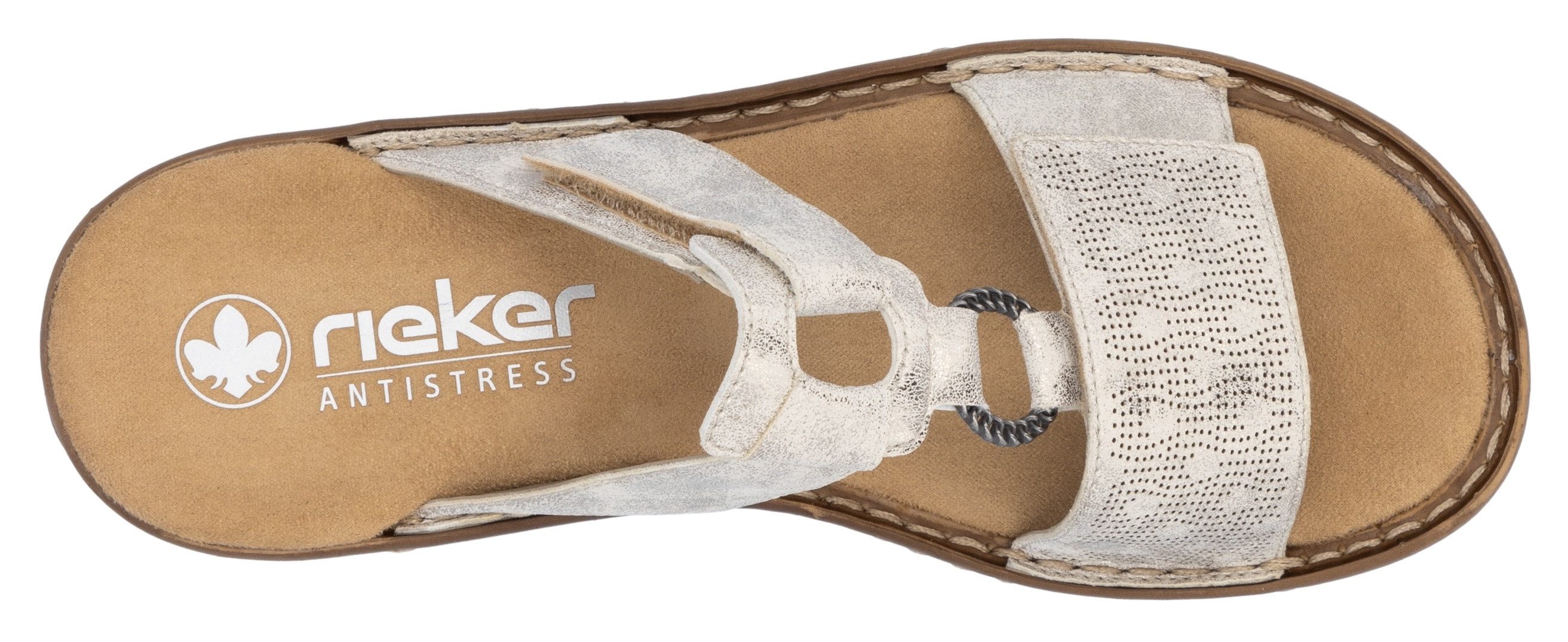 Rieker Slippers , zomerschoen, strand-schoen, klittenbandschoen met perforatie