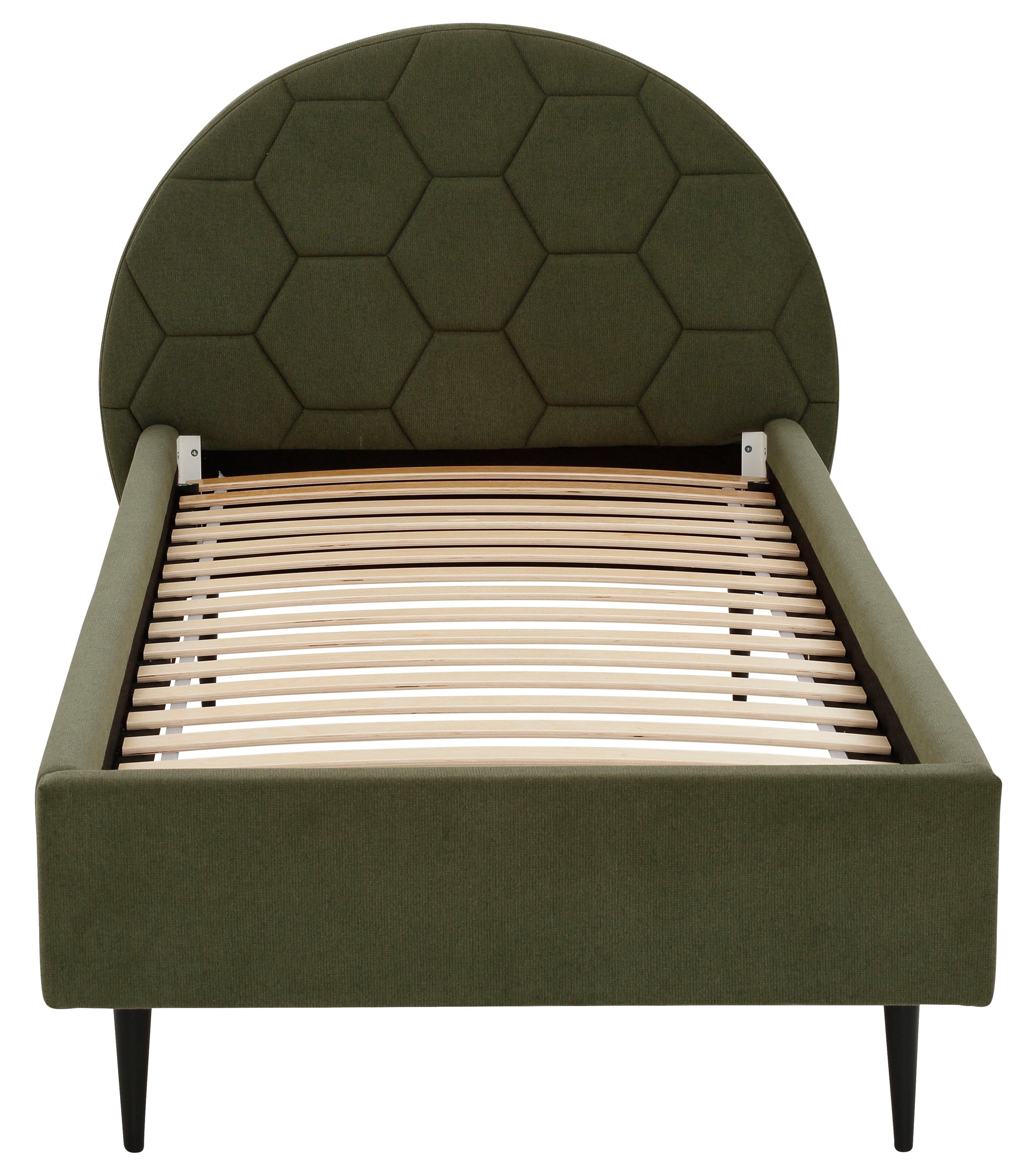Lüttenhütt Gestoffeerd bed Gebko prettig bekleed hoofdbord met decoratief honingraatmotief