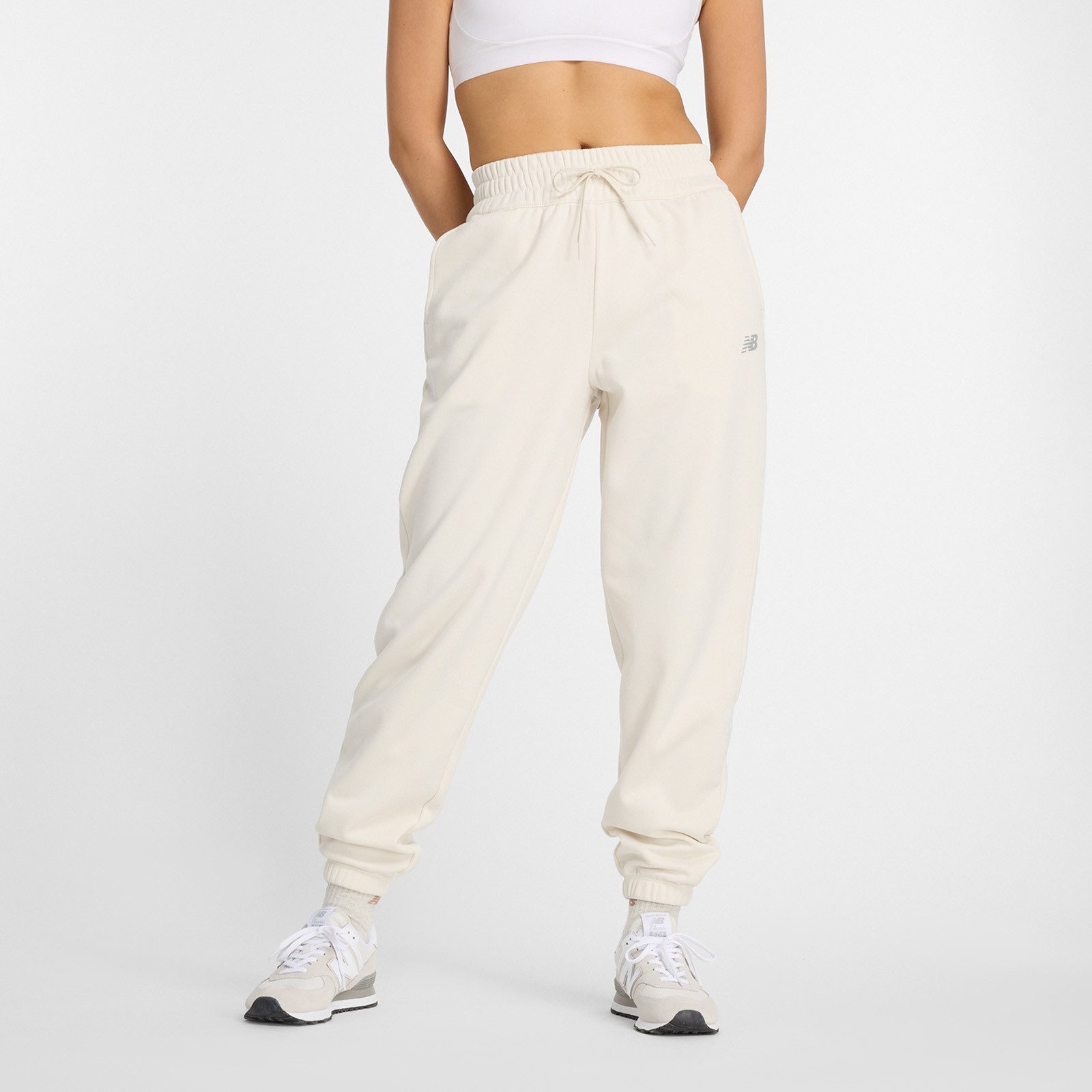New Balance Joggingbroek Performance Fleece Jogger PEARL GREY