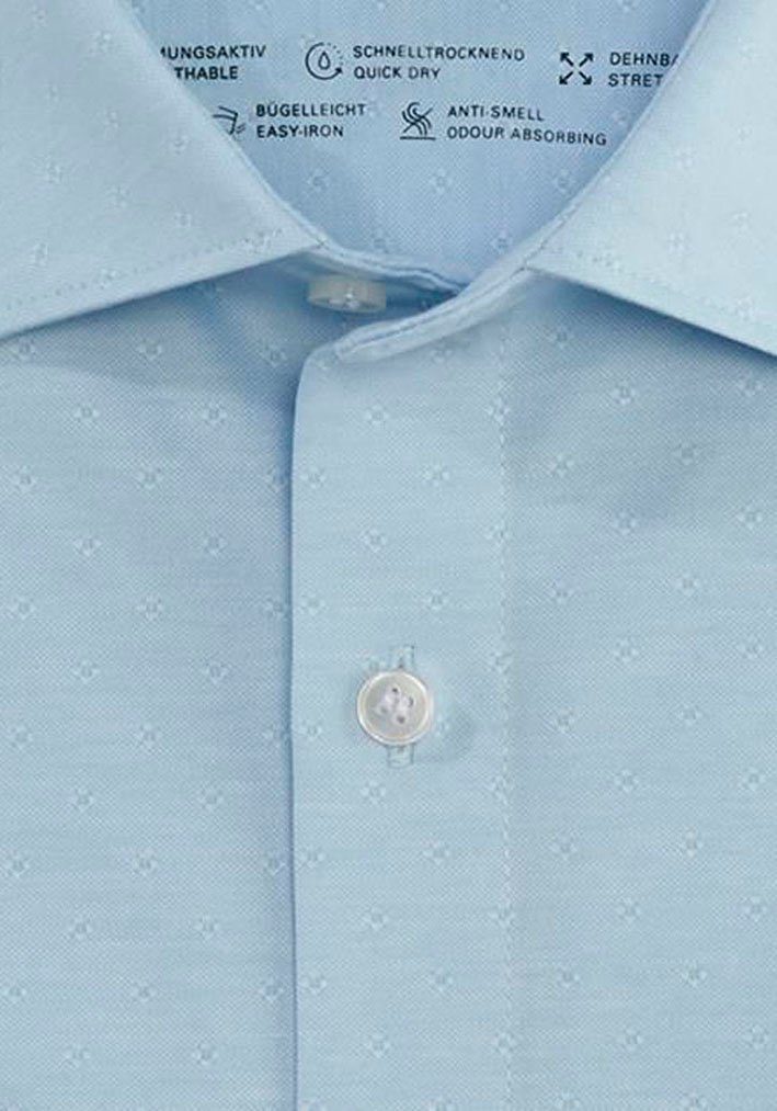 OLYMP Overhemd met lange mouwen No. Six 24/Seven super slim jersey overhemd