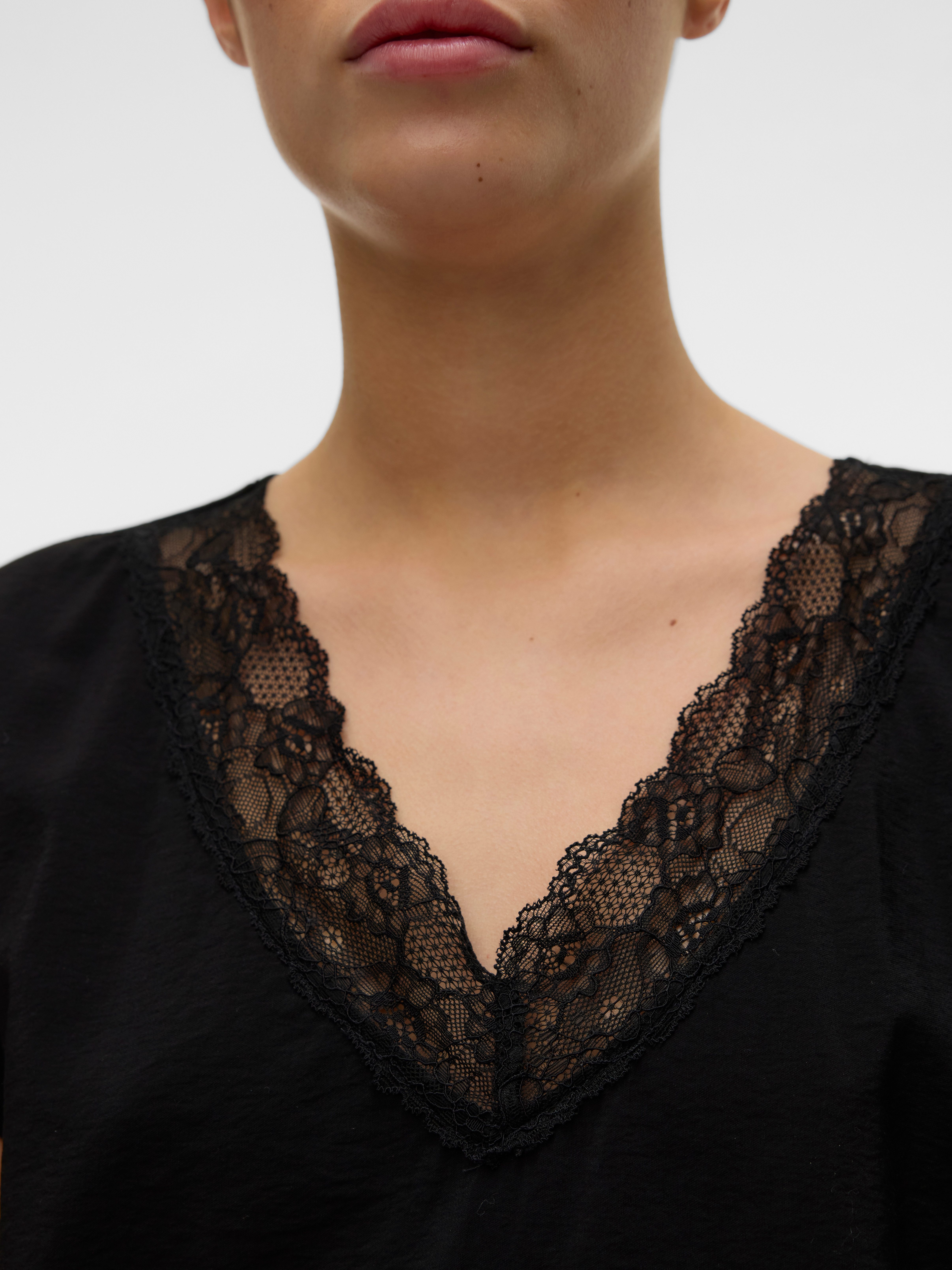 Vero Moda Kanten top VMSAFA SL V-NECK LACE TOP WVN GA NOOS