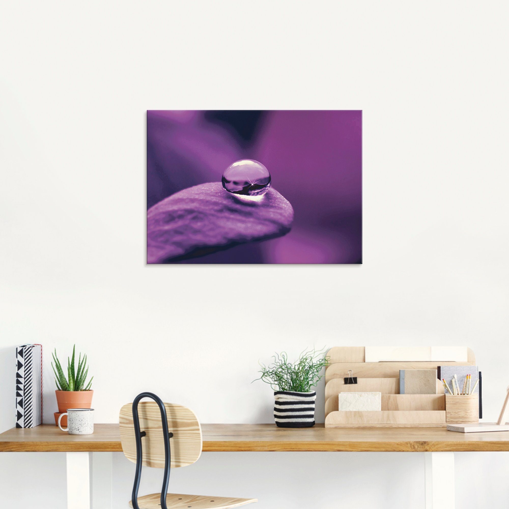 Artland Print op glas Amethist in verschillende maten