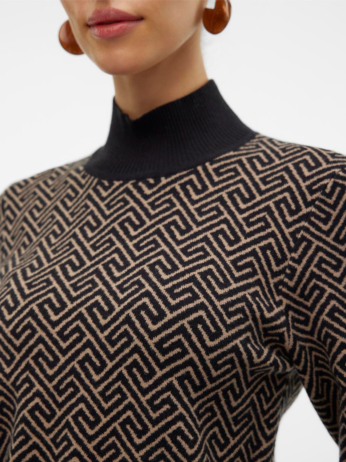 Vero Moda Gebreide trui VMARIA ART LS HIGH-NECK PULLOVER GA