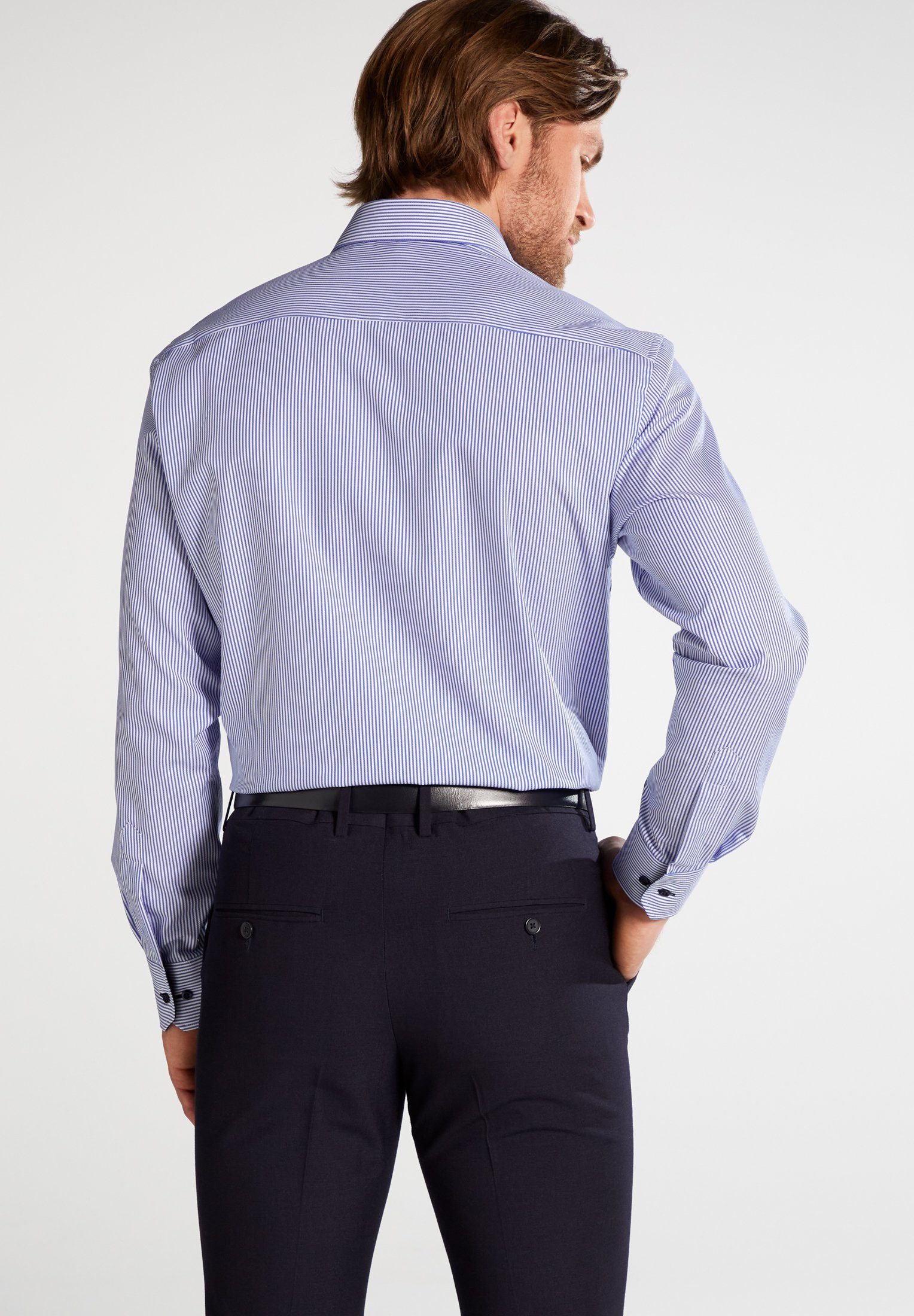 Eterna Overhemd met lange mouwen Comfort fit NON IRON (strijkvrij)