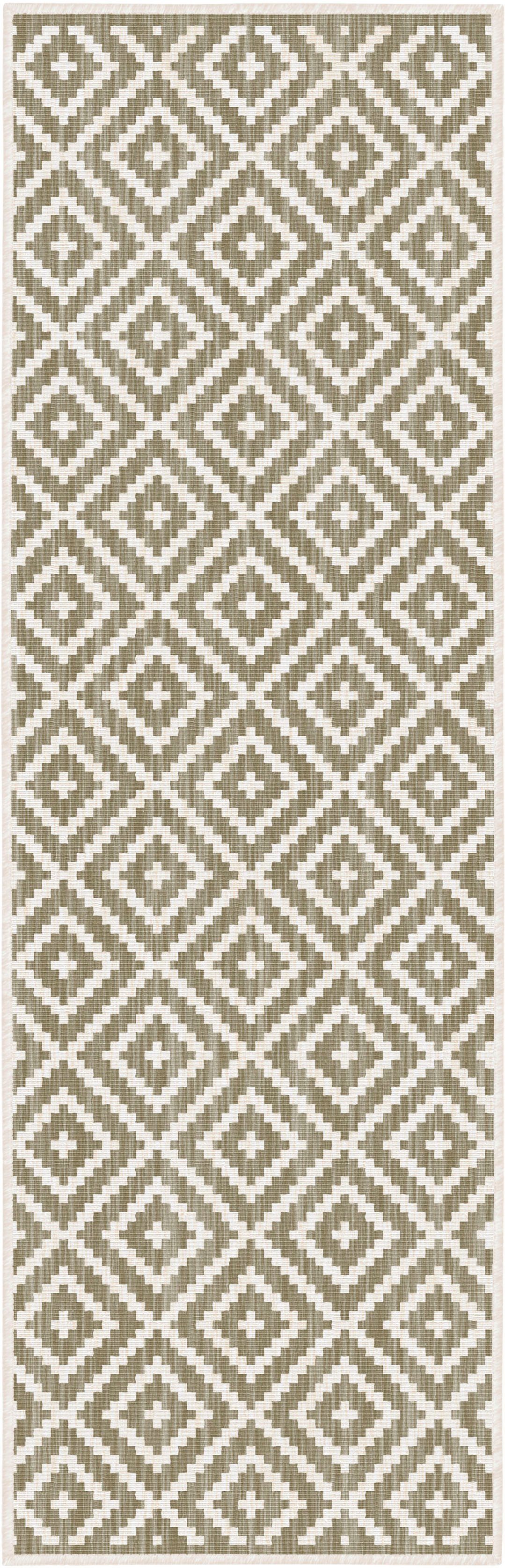 my home Loper Ronda tweezijdig te gebruiken kleed Sisal-look, platweefsel, in- en outdoor, geometrisch boho design