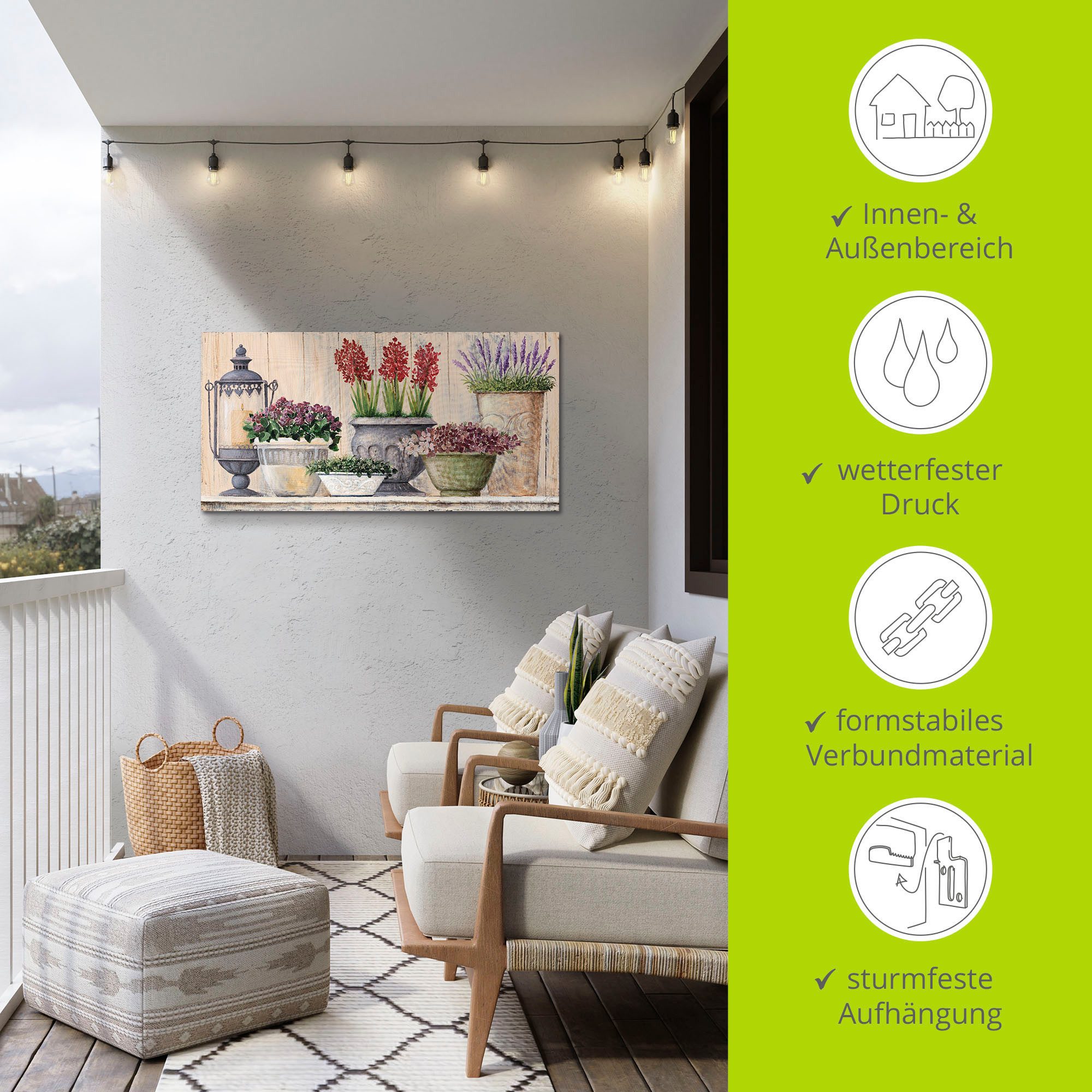 Artland Artprint Antieke compositie_licht als artprint van aluminium, artprint voor buiten, artprint op linnen in verschillende maten