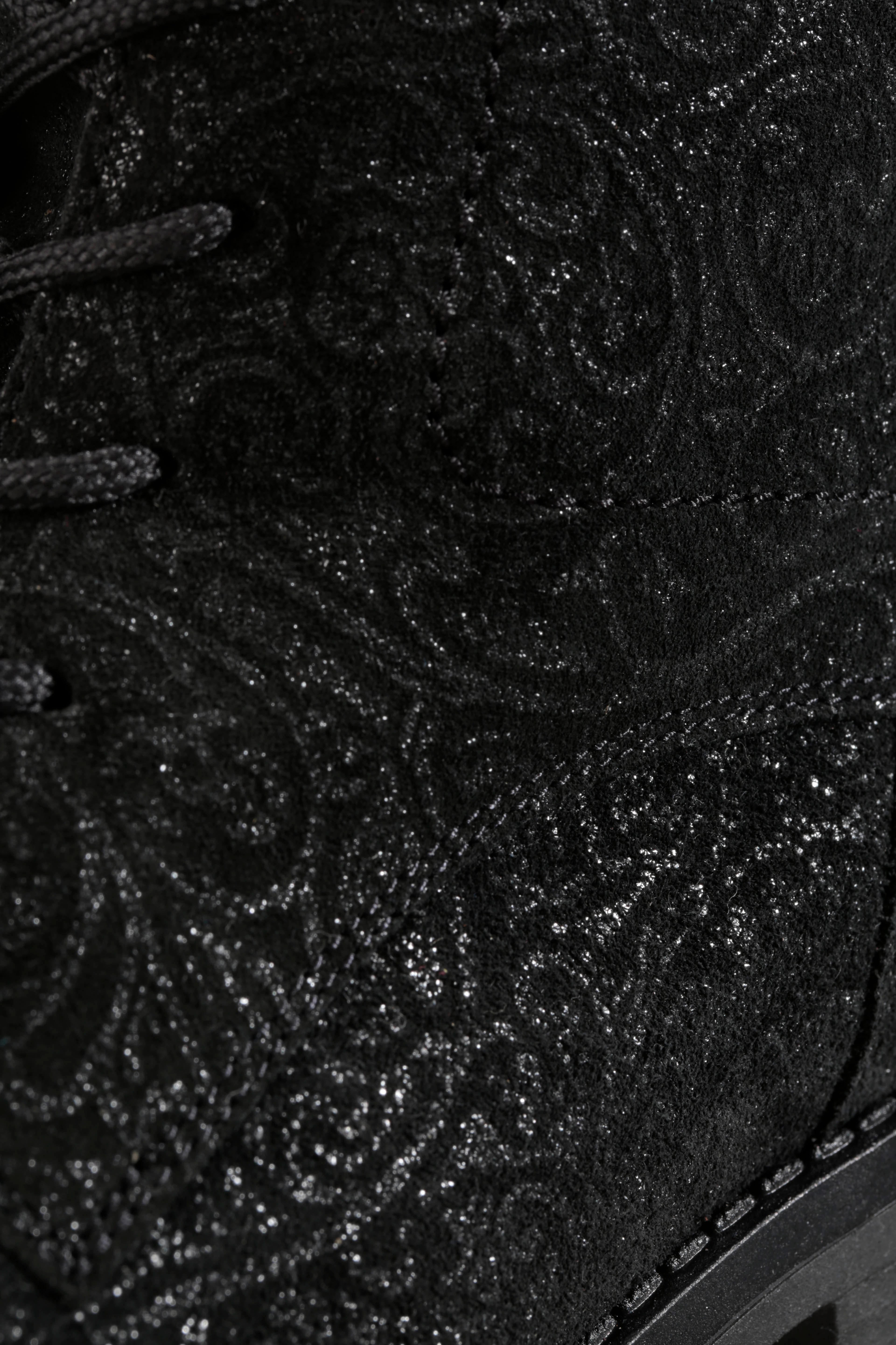 Waldläufer Veterlaarsjes G-RAVINA Veterboots, blokhak, in bloemmotief, comfortwijdte G (=wijd)