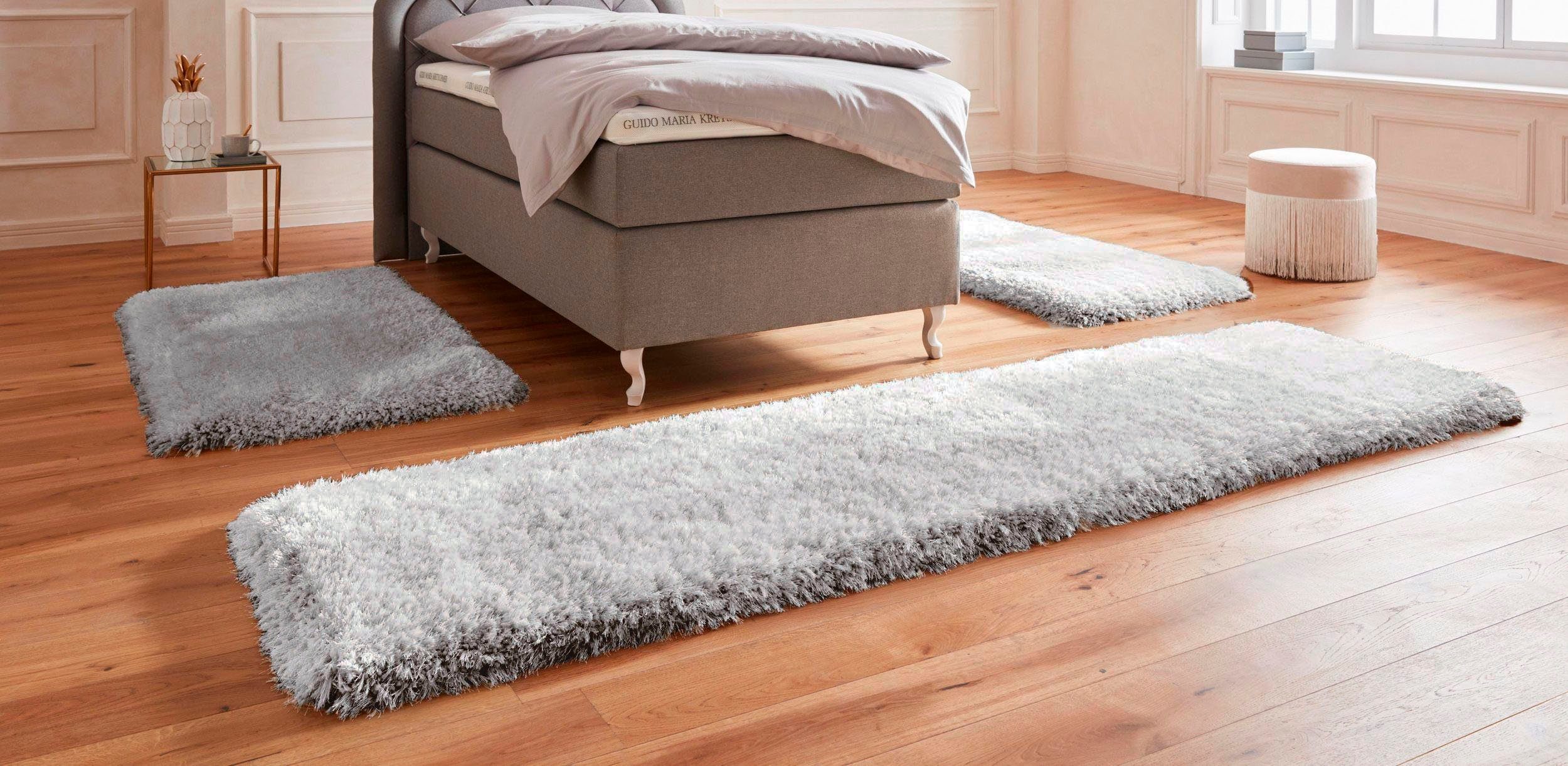 Guido Maria Kretschmer Home&Living Set slaapkamerkleedjes Micro exclusieve tapijt, zeer hoge pool, zacht door microvezel