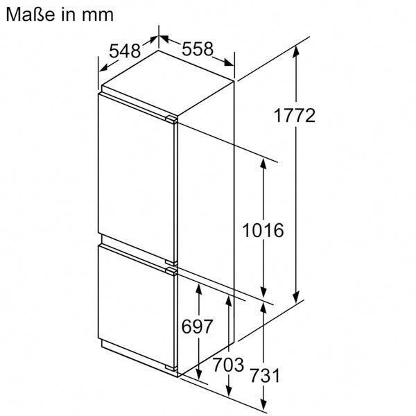 BOSCH Inbouw koel-vriescombinatie KIN86ADD0, 177,2 cm x 55,8 cm